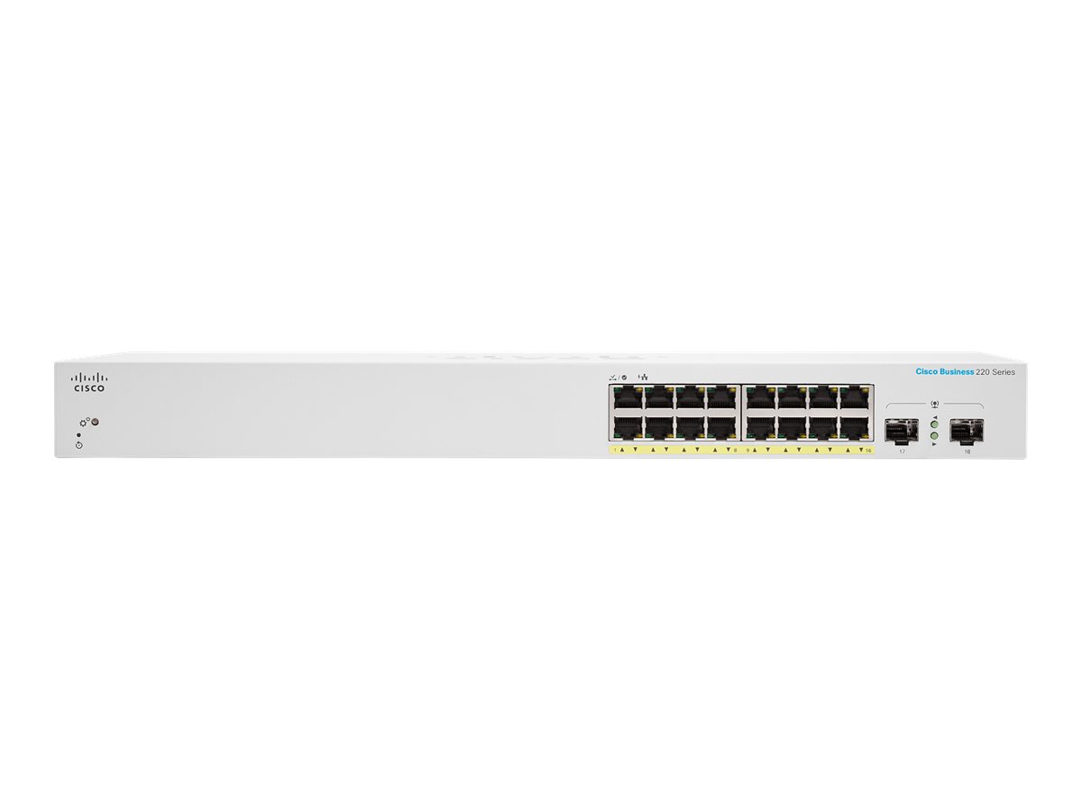 CBS220-16P-2G-EU - Conmutador Cisco Business 220 - 18 puertos - PoE+