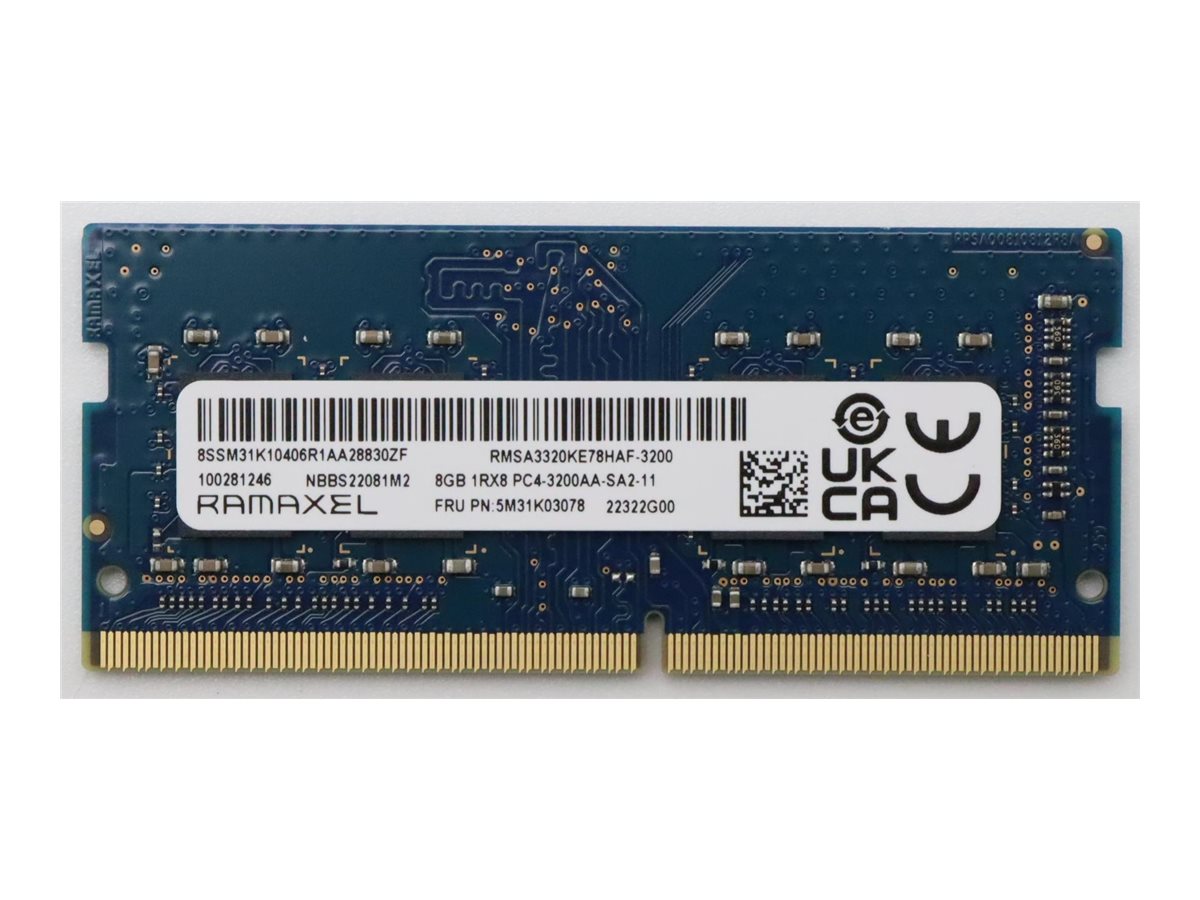 5M31K03078 - Lenovo Ramaxel - DDR4 - Modul - 8 GB - SO DIMM 260-PIN