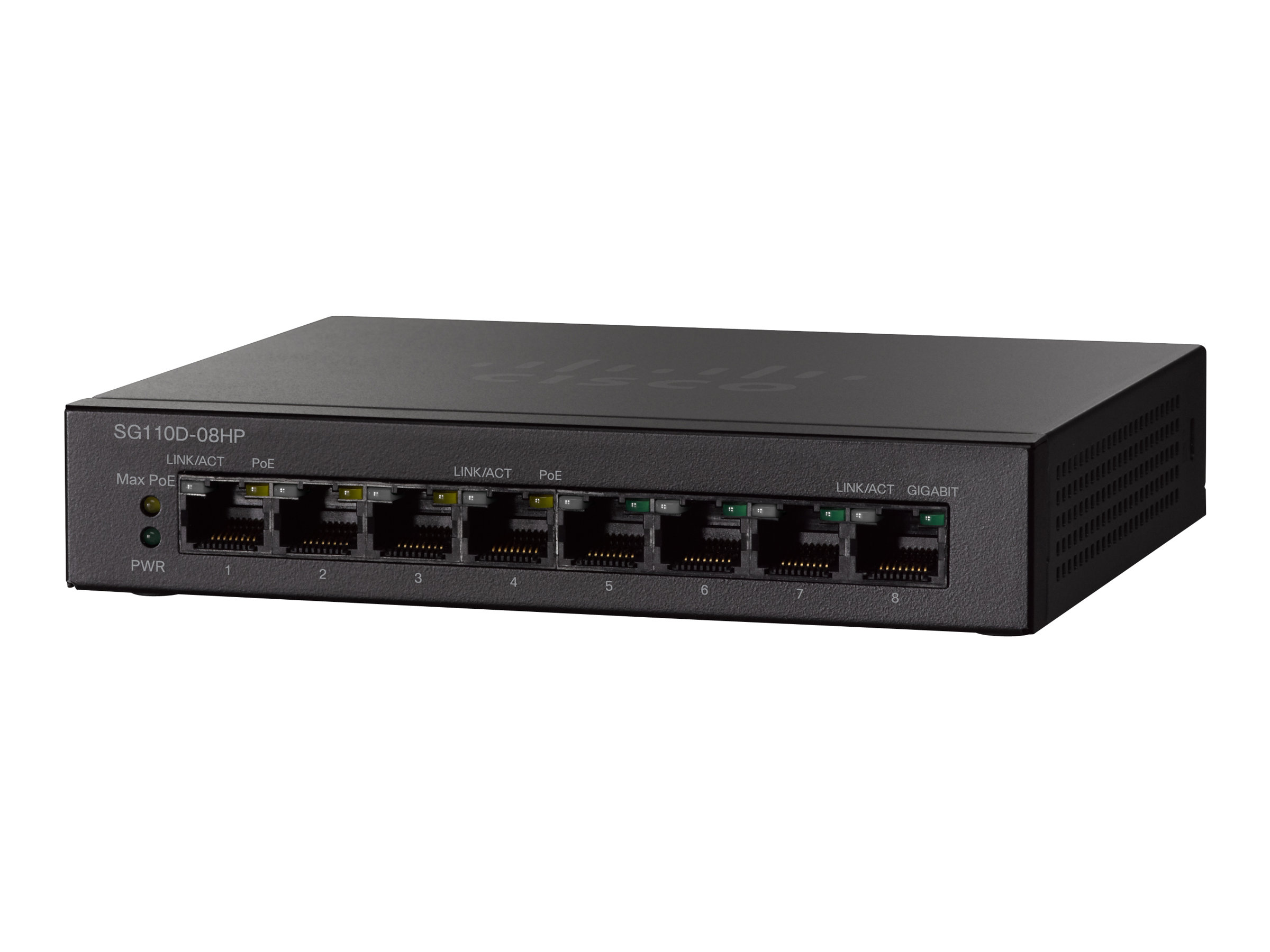 SG110D-08HP - Cisco Small Business SG110D-08HP - Switch - unmanaged - 4 x 10/100/1000 + 4 x 10/100/1000 (PoE)
