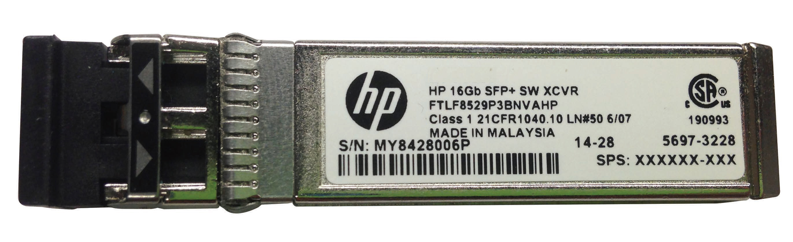 QW923A – HPE SFP+ transceiver module – 16 Gb Fibre Channel (SW)
