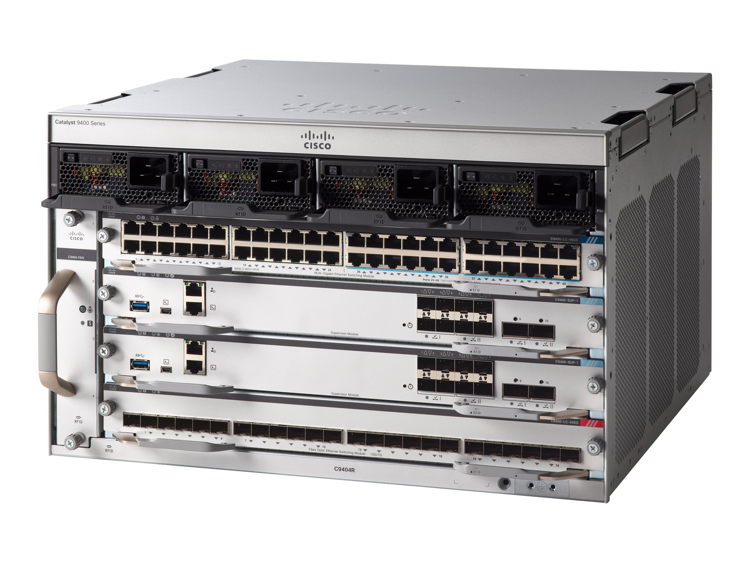 C9404R - Cisco Catalyst 9404R - Switch - Seite-zu-Seite-Flujo de aire