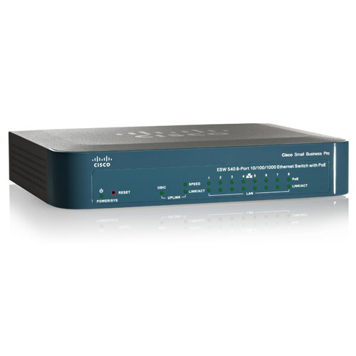 ESW-540-8P-K9 - Cisco Small Business Pro ESW-540-8P - Switch - managed - 8 x 10/100/1000 (PoE)