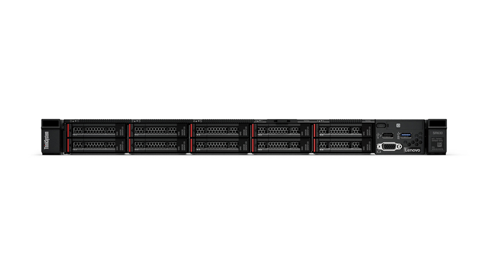 7X02A0AGEA - Lenovo ThinkSystem SR630 7X02 - Server - Rack-Montage - 1U - de doble procesador - 1 x Xeon Silver 4210 / 2.2 GHz - RAM 16 GB - SAS - Hot-Swap 6.4 cm (2.5")