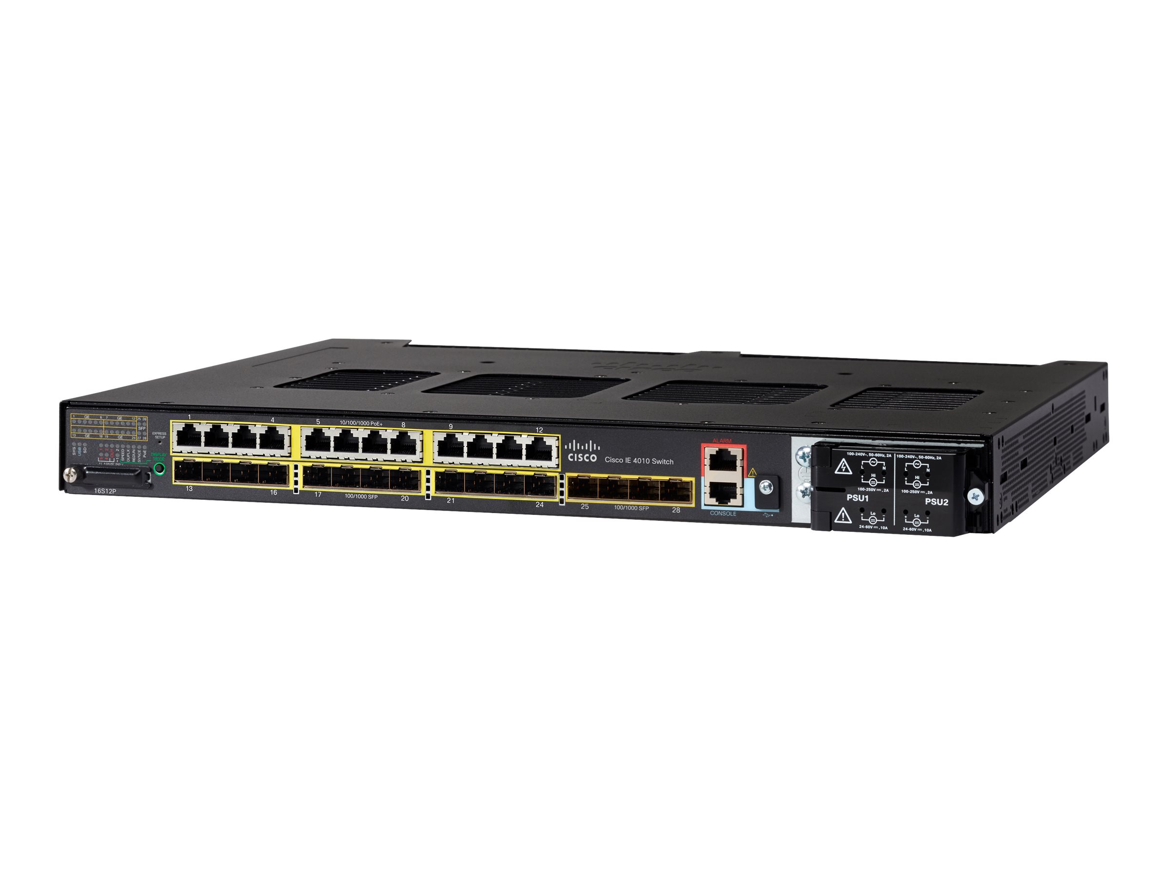 IE-4010-16S12P= - Cisco Industrial Ethernet 4010 Series - Switch - managed - 12 x 10/100/1000 (PoE+)