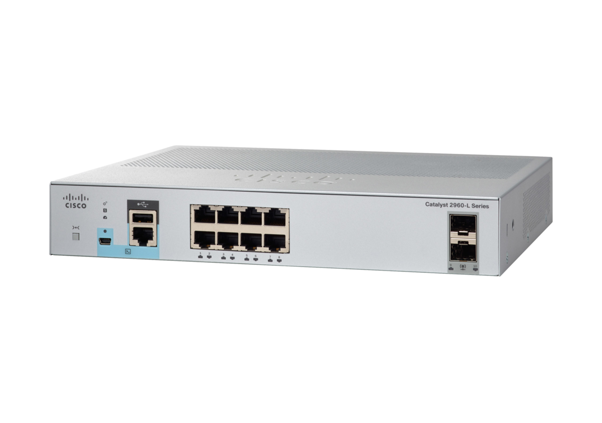 WS-C2960L-8TS-LL - Cisco Catalyst 2960L 8-Port Managed Switch w/ 8 x 10/100/1000 + 2 x Gigabit SFP Uplink