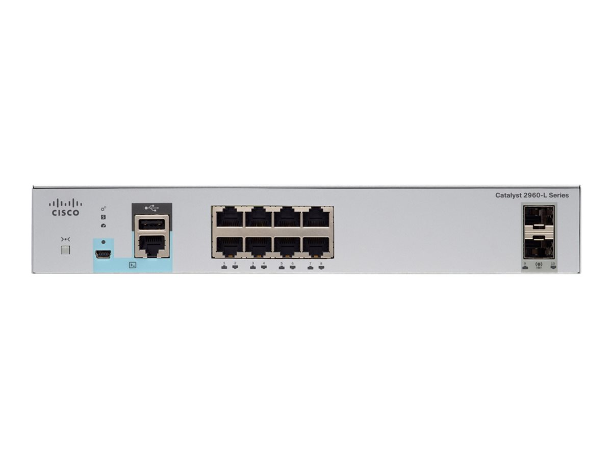 WS-C2960L-SM-8TS - Conmutador Cisco Catalyst 2960L - 8 puertos - Gestionado de capa 3