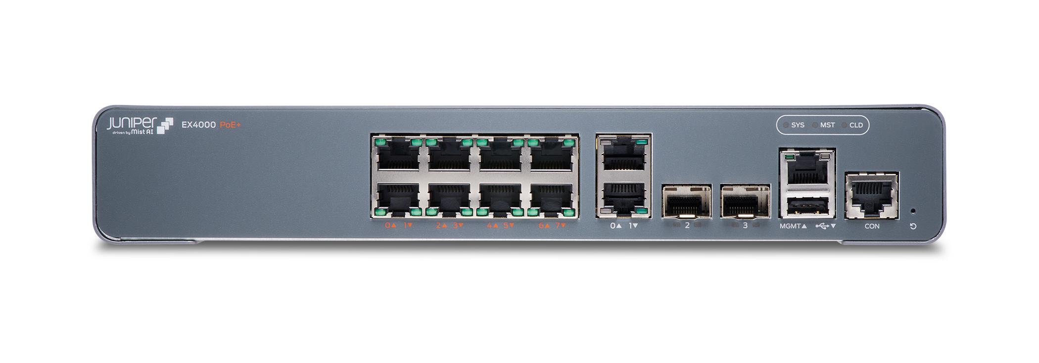 EX4000-8P - Juniper EX Series EX4000-8P - Switch - L3 - managed - 8 x 10/100/1000 (PoE+)