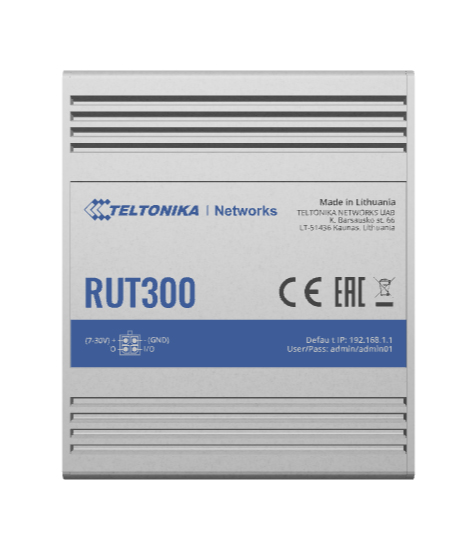 RUT3000000 - Teltonika RUT300, Ethernet WAN, Fast Ethernet, Blue, Metallic