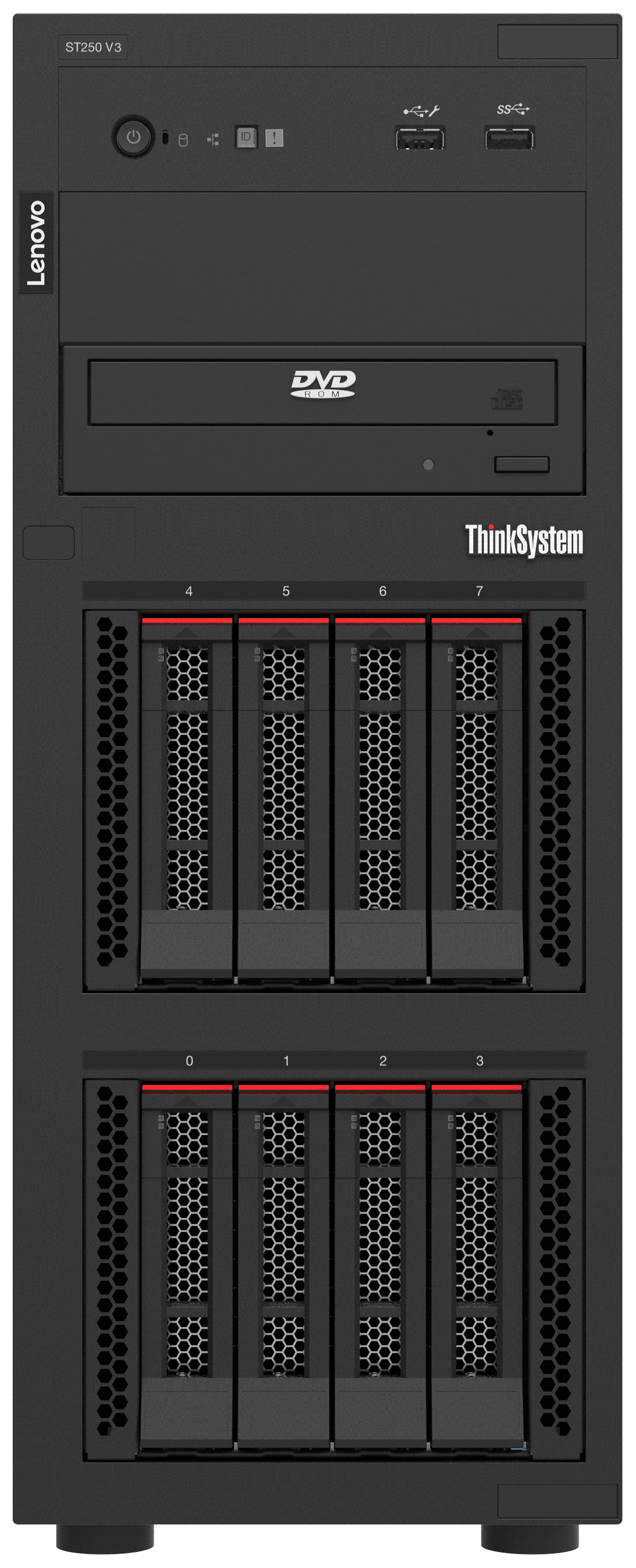 7DCE100CEA - Lenovo ThinkSystem ST250 V3 7DCE - Server - Tower - 4U - 1-Weg - 1 x Xeon 6353P / 2.7 GHz - RAM 16 GB - Hot-Swap 8.9 cm (3.5")