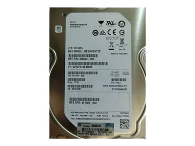872771-001 - HPE Disco rigido - 2 TB - Hot-Swap - 3.5" LFF (8.9 cm LFF)