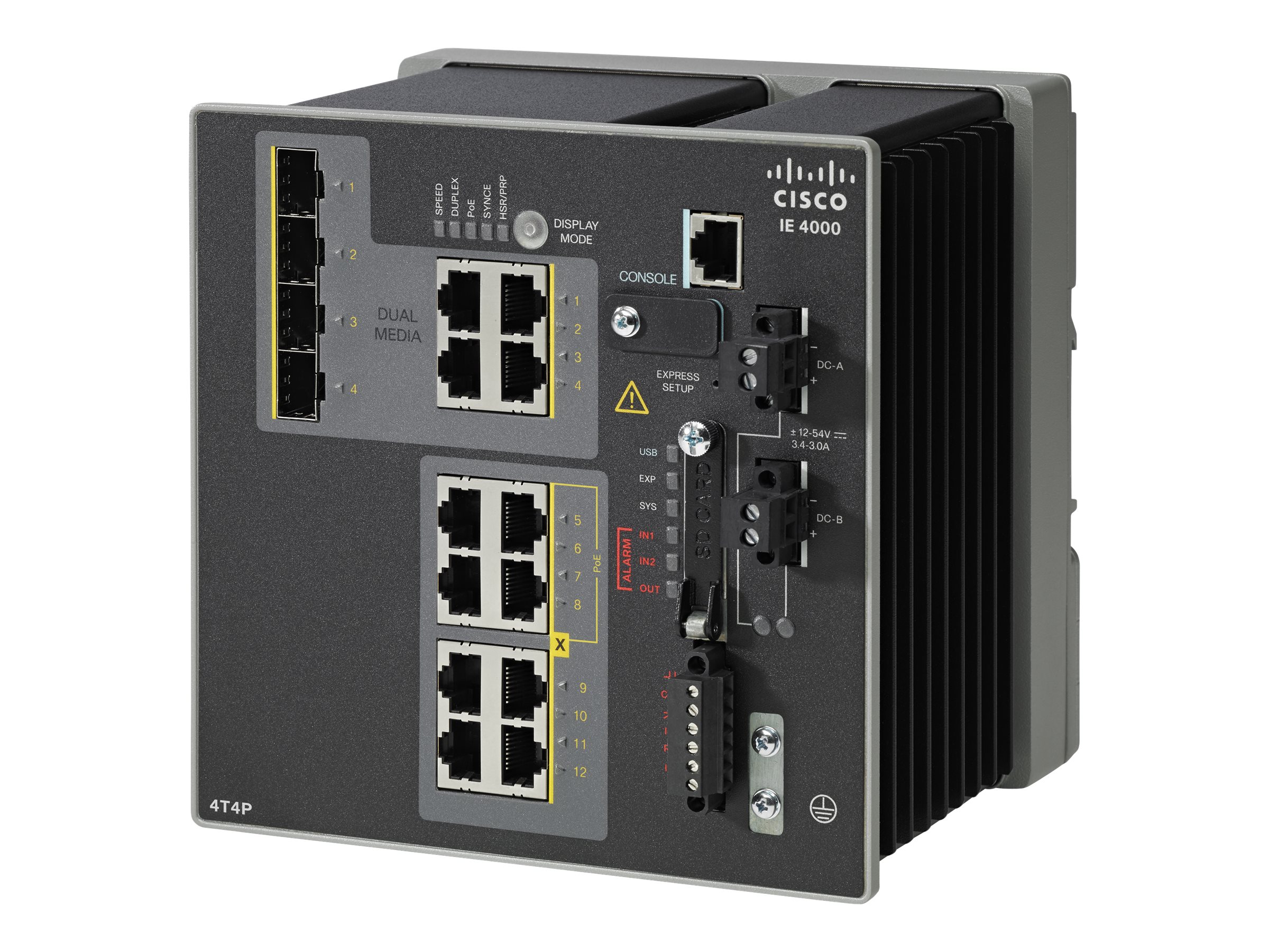 IE-4000-4T4P4G-E - Cisco Industrial Ethernet 4000 Series Switch, managed, 4 x 10/100 + 4 x 10/100 (PoE+)