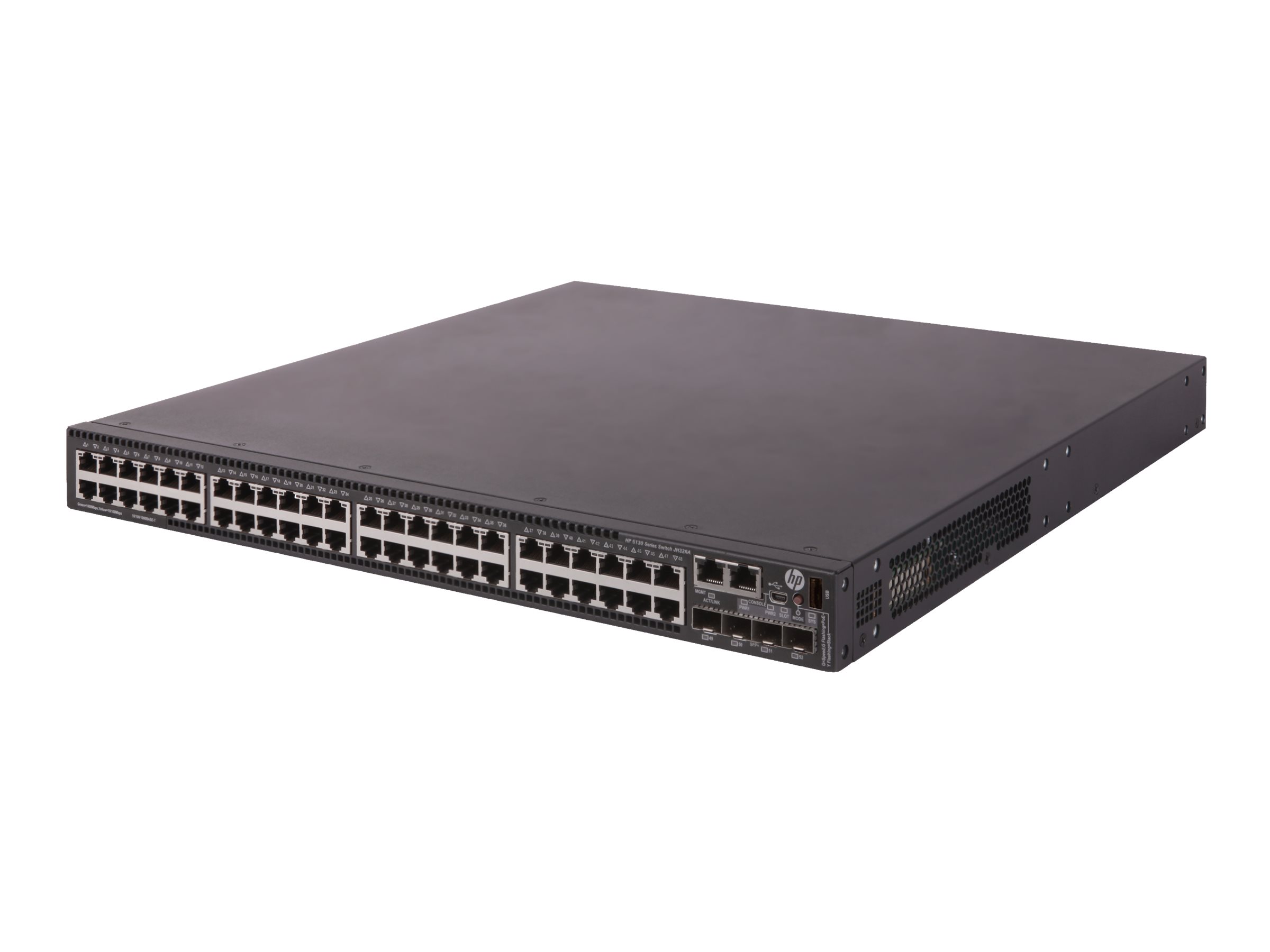 JH326A - HPE 5130 48G PoE+ 4SFP+ 1-slot HI - Switch - managed - 48 x 10/100/1000 (PoE+)