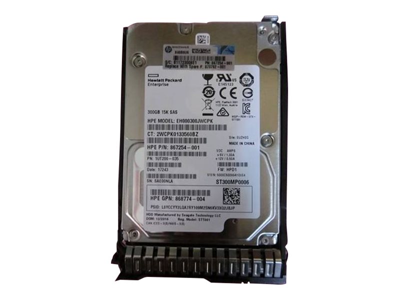 870792-001 - HPE Enterprise - Disco duro - 300 GB - Hot-Swap - 2.5" SFF (6.4 cm SFF)