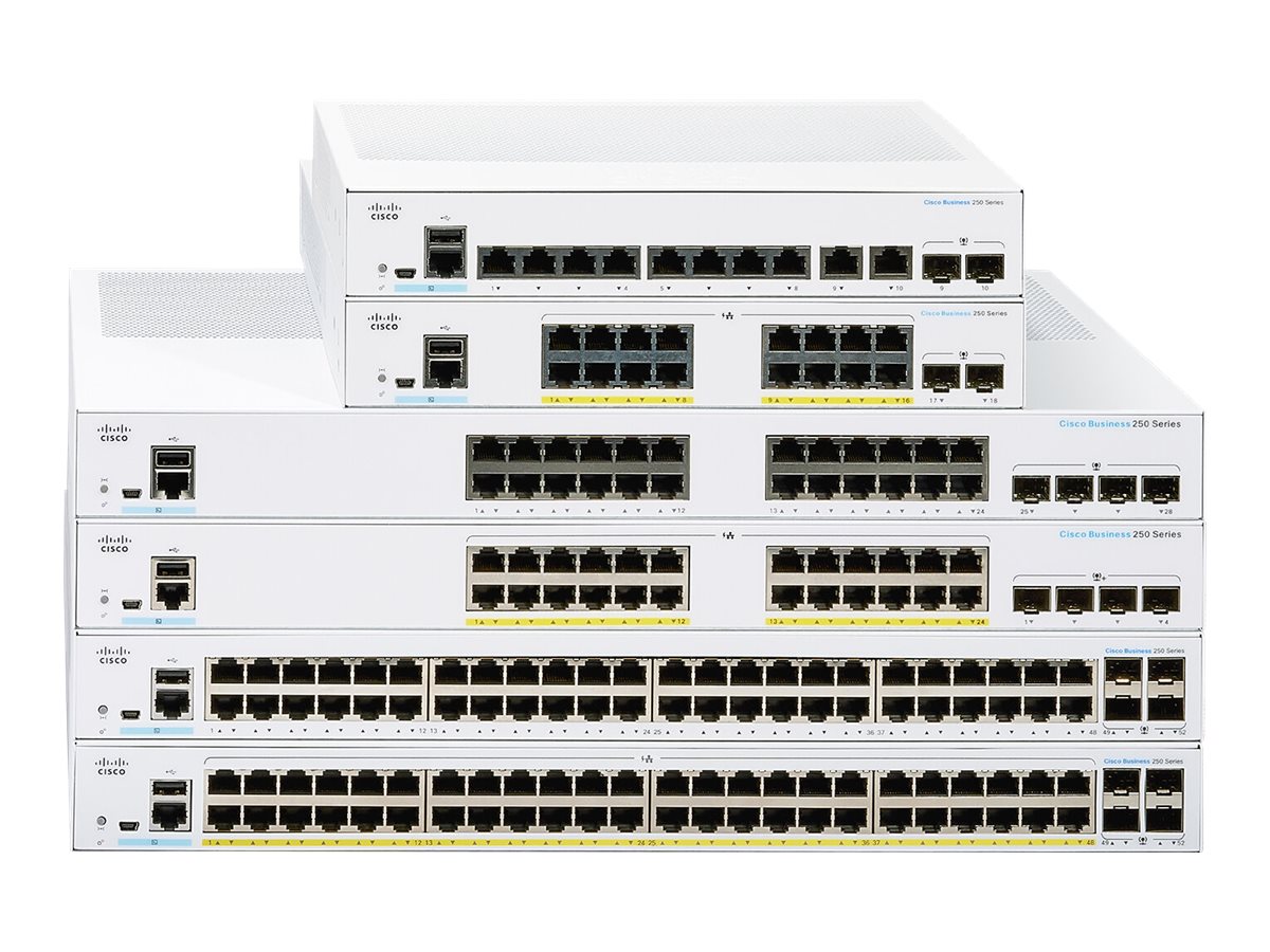 CBS250-8P-E-2G-EU - Commutateur Cisco Business 250 - 8 ports - Géré L3 - PoE+