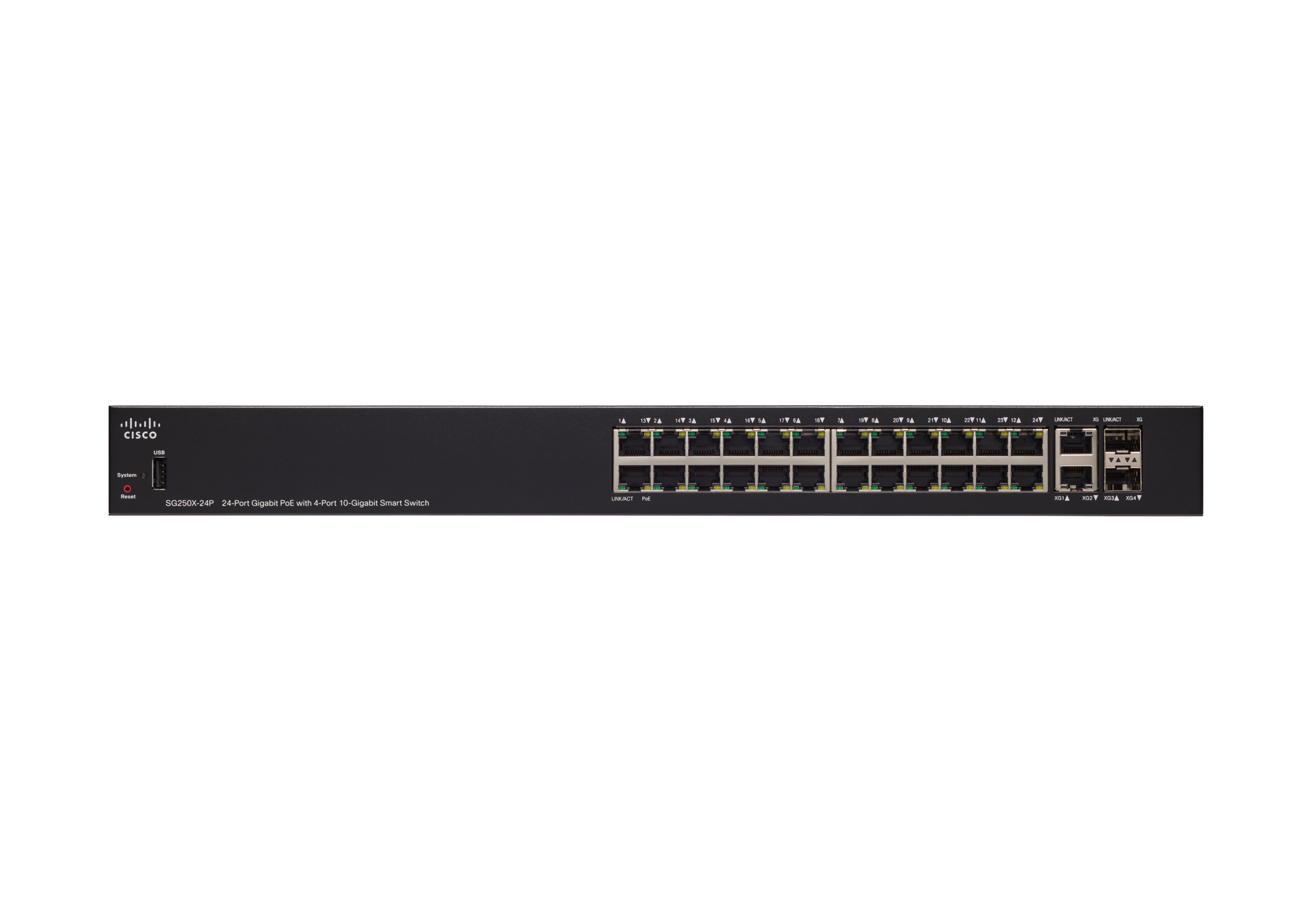 SG250X-24P-K9 - Switch Cisco Business 250 - 24 porte - Gestito L3 - PoE+