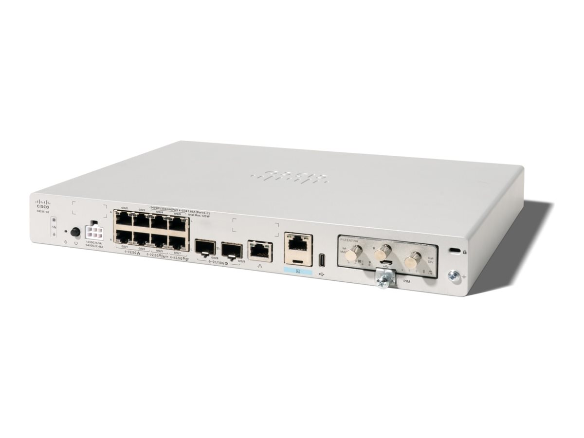 C8231-G2 - Cisco C8231-G2 - 2.5GbE, 10GbE router - WAN ports: