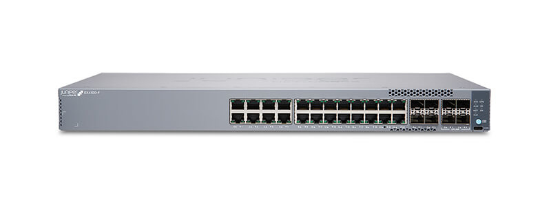 EX4100-F-24T - Juniper EX Series EX4100-F-24T - Switch - L3 - managed - 24 x 10/100/1000Base-T + 4 x 10 Gigabit (Uplink)