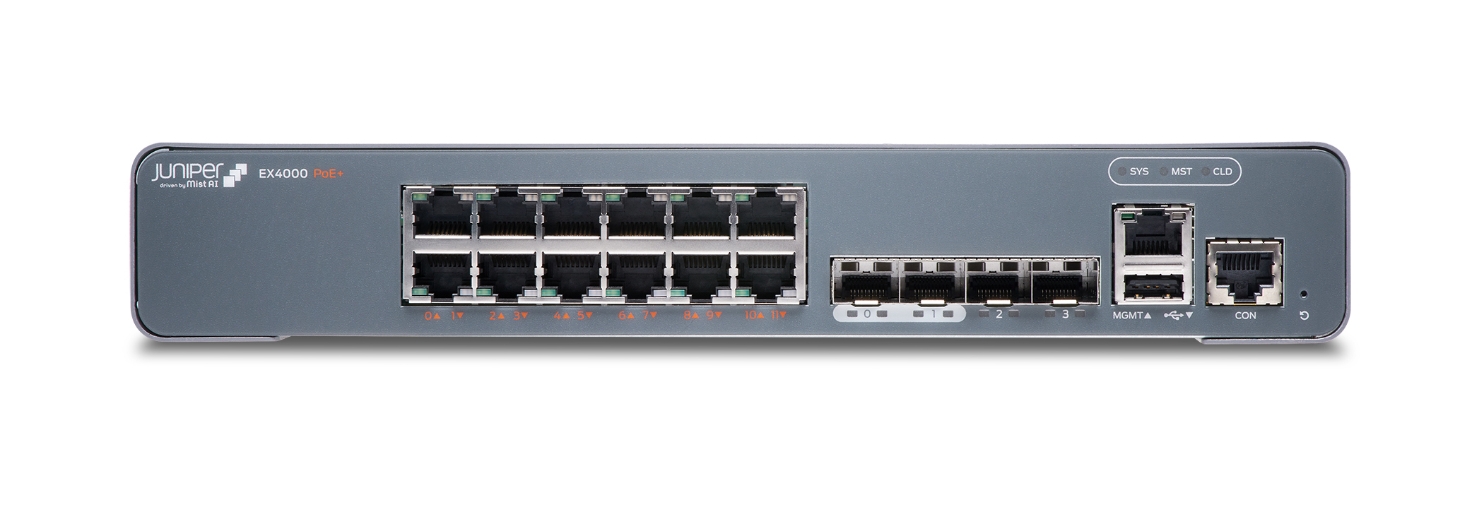EX4000-12P - Juniper EX Series EX4000-12P - Switch - L3 - managed - 12 x 10/100/1000 (PoE+)