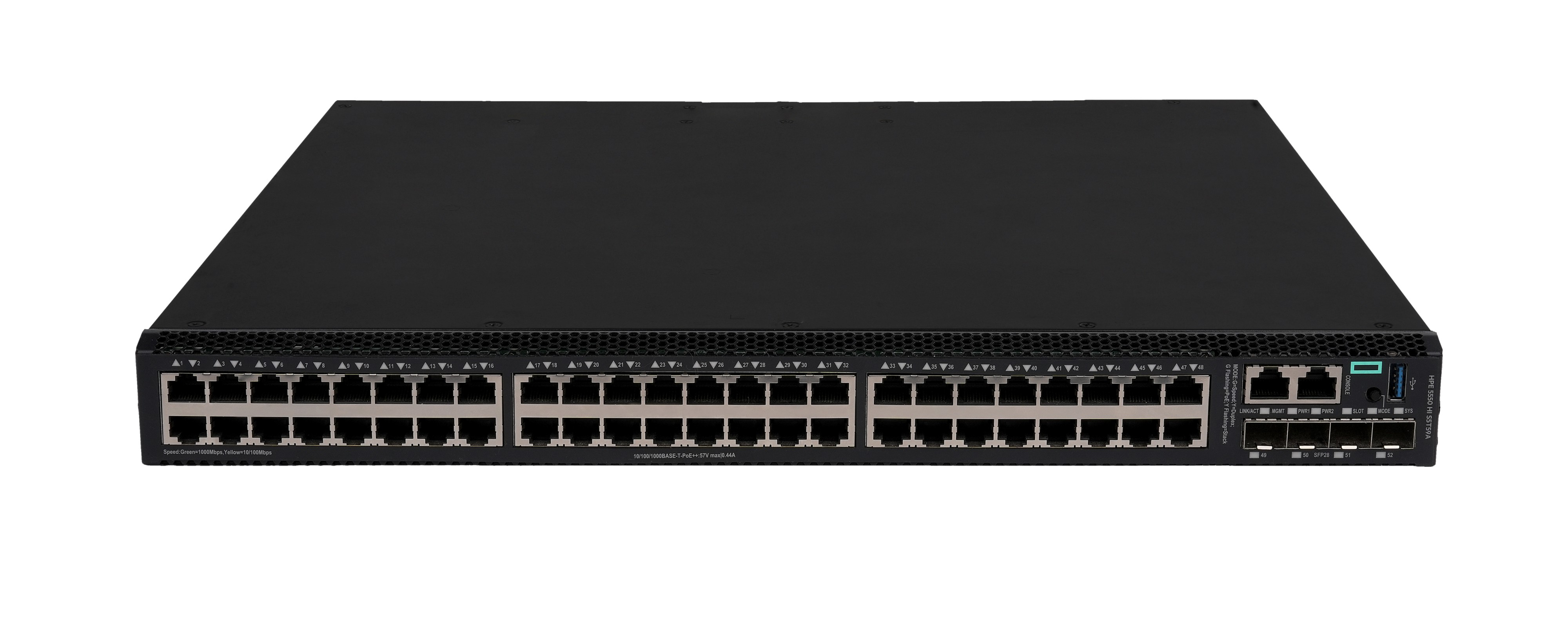 S5T59A - HPE Networking Comware 5550HI - Switch - 1 Slot - L3 - managed - 48 x 10/100/1000Base-T (PoE++)