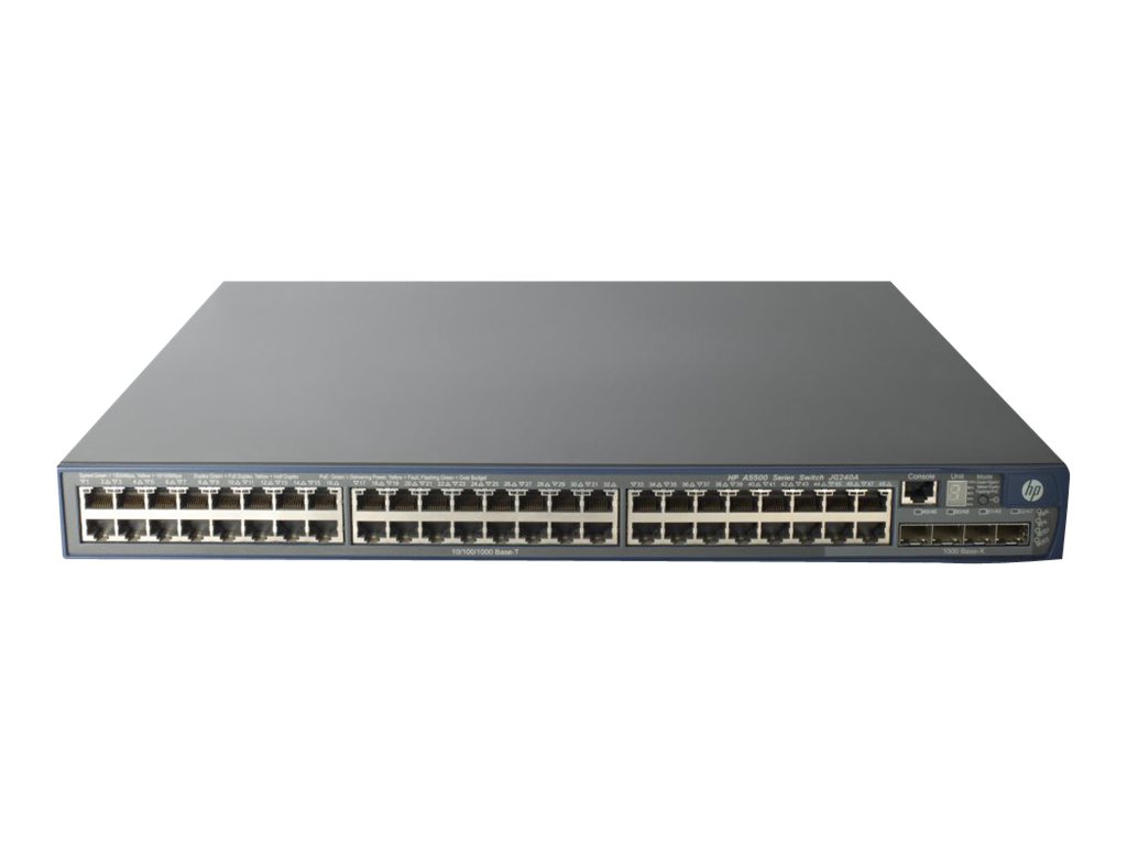 JG240A - HPE 5500-48G-PoE+ EI Switch with 2 Interface Slots - Switch - managed - 48 x 10/100/1000 (PoE)