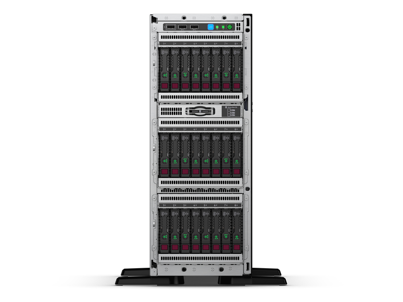 P11052-421 - HPE ProLiant ML350 Gen10 Performance - Server - Tower - 4U - de doble procesador - 1 x Xeon Silver 4214 / 2.2 GHz - RAM 32 GB - SAS - Hot-Swap 6.4 cm (2.5")