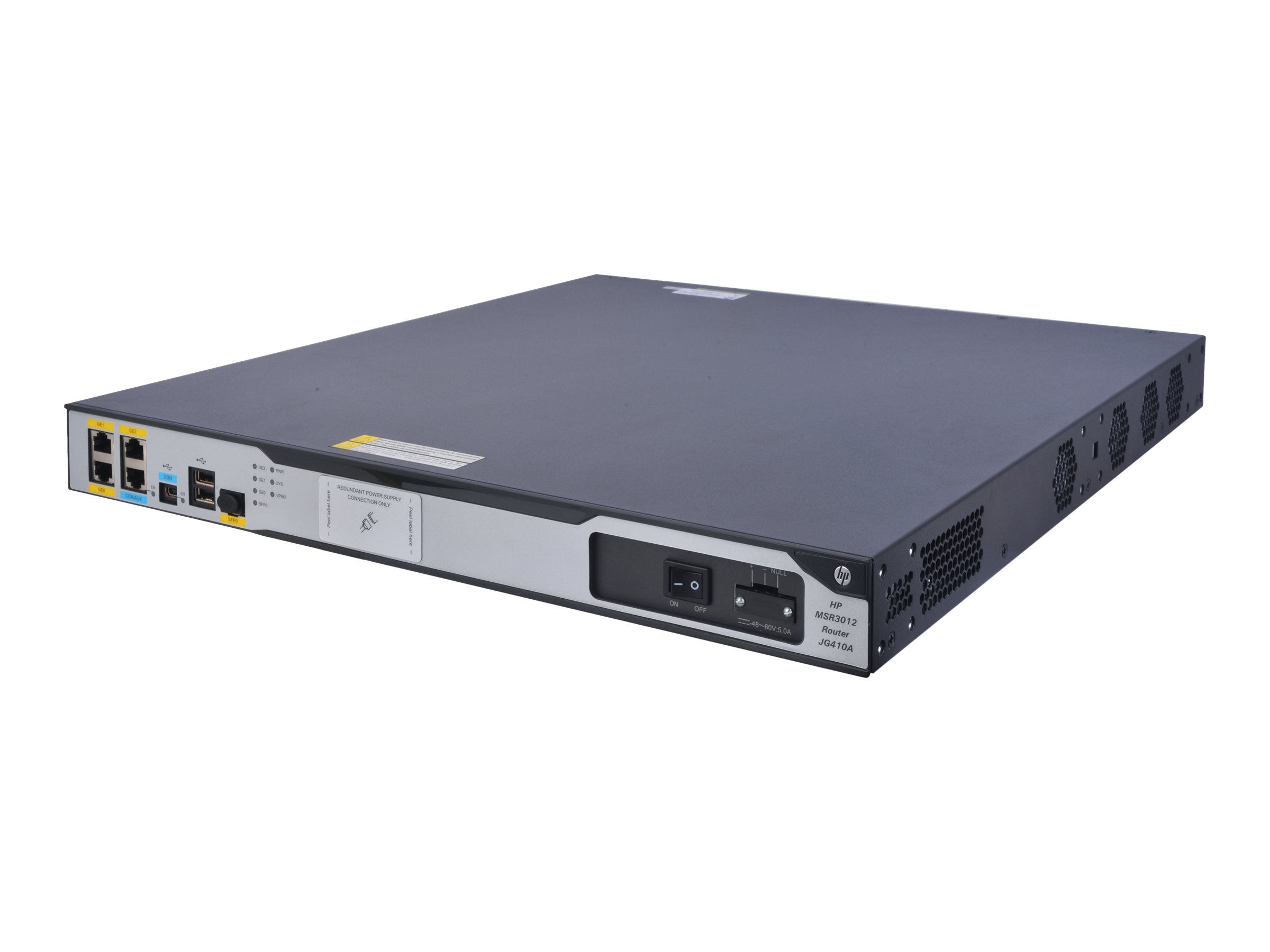 JG410A – HPE MSR3012 Router, 1GbE, rack-mountable