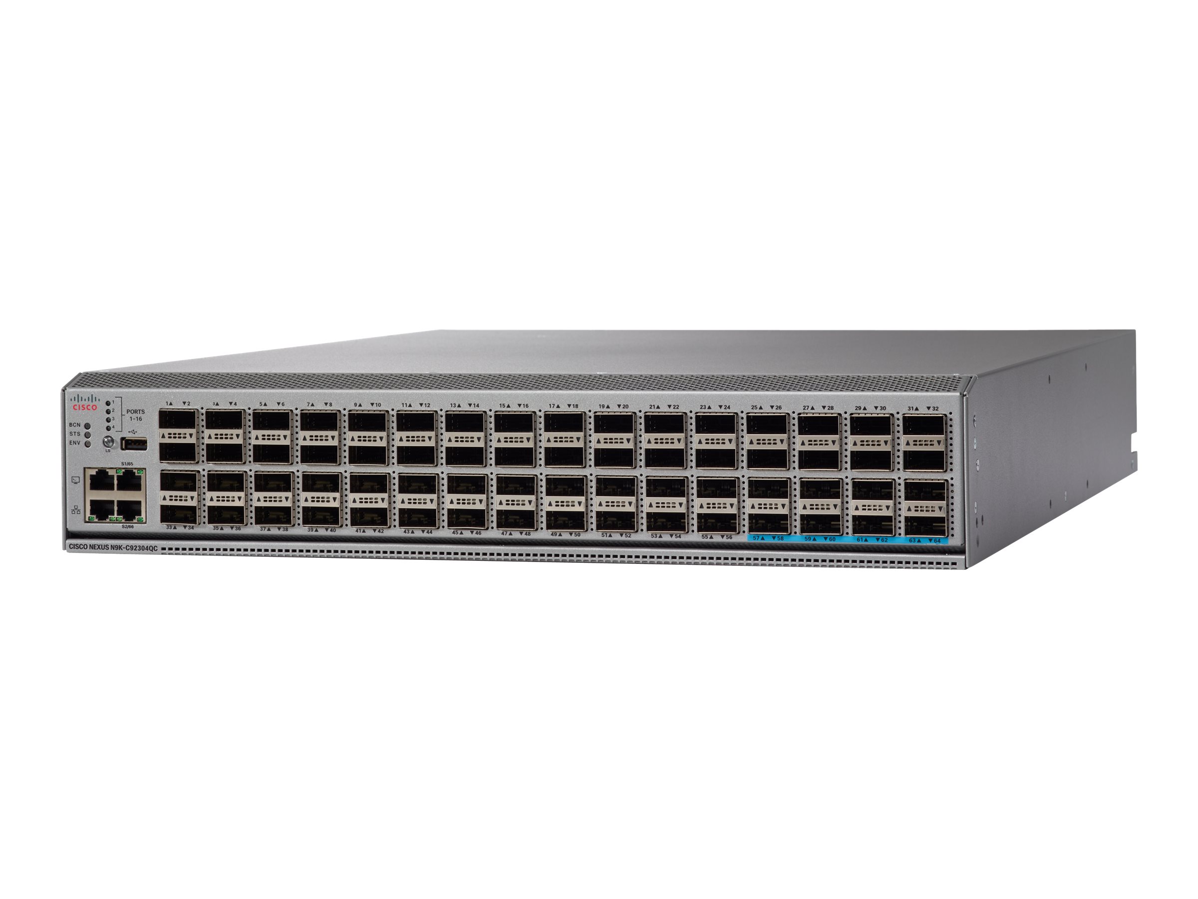 N9K-C92304QC-ZZ-PI - Cisco Nexus 92304QC - Switch - L3 - managed - 56 x 40 Gigabit QSFP+ (Compatible con breakout)