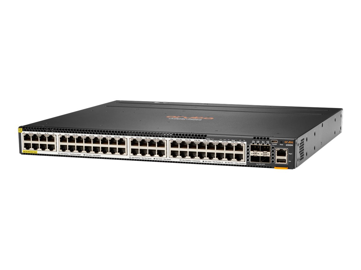 JL659A - Conmutador HPE Aruba CX 6300 - 48 puertos - Gestionado de capa 3 - PoE+