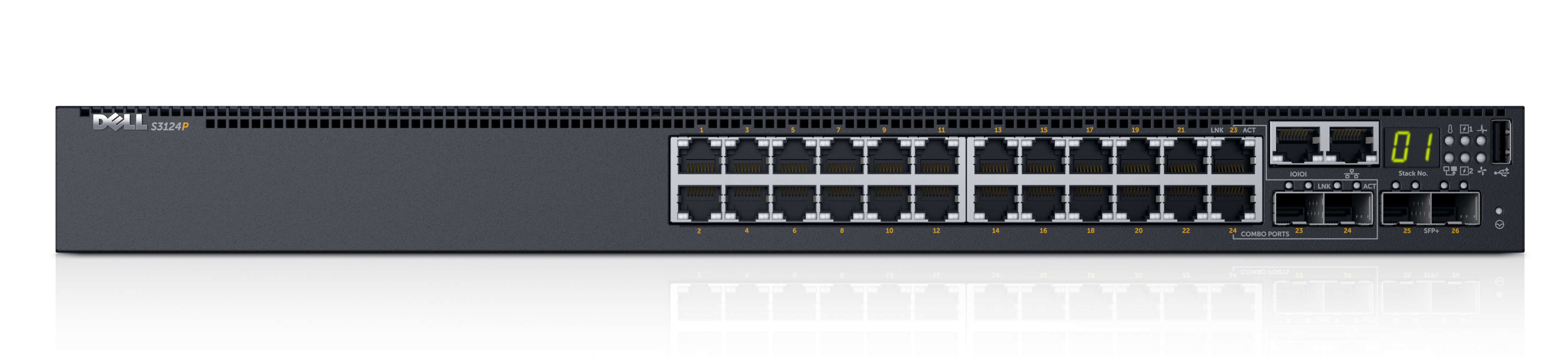 210-AIMO - Dell Networking S3124P - Switch - L3 - managed - 24 x 10/100/1000 (PoE+)