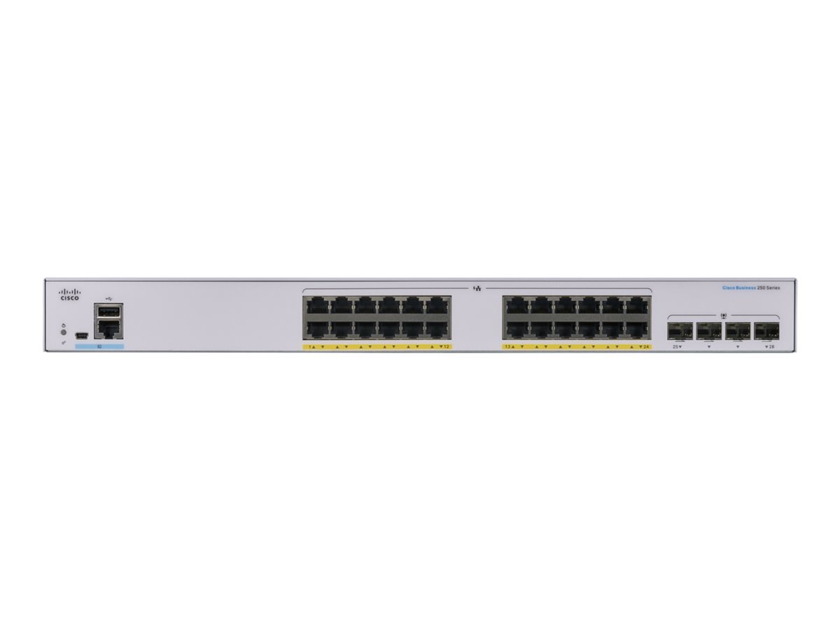 CBS250-24P-4G-EU - Switch Cisco Business 250 - 24 porte - Gestito L3 - PoE+