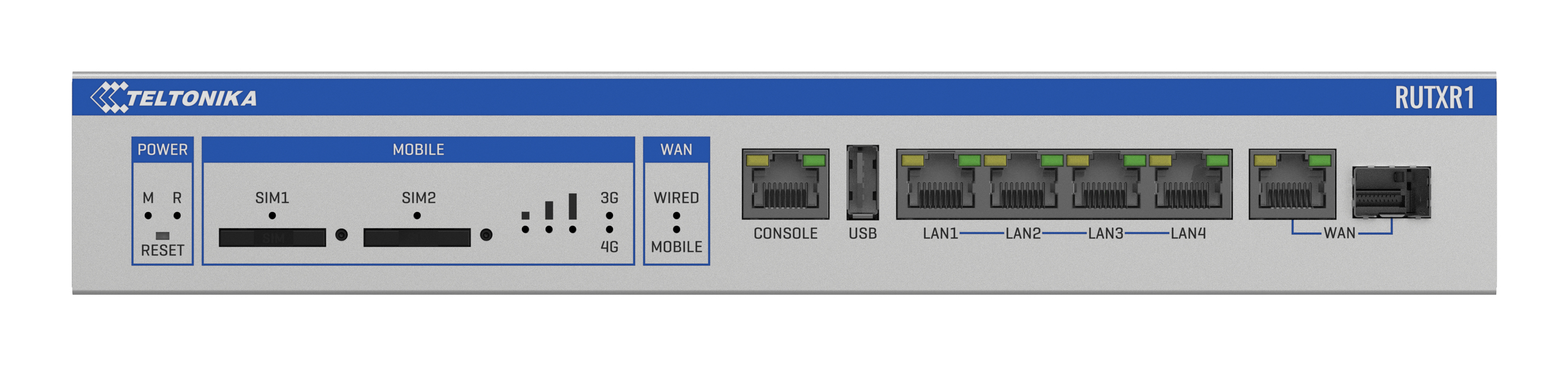 RUTXR1000000 - Teltonika RUTXR1 - Wireless Router - WWAN 4-port Switch