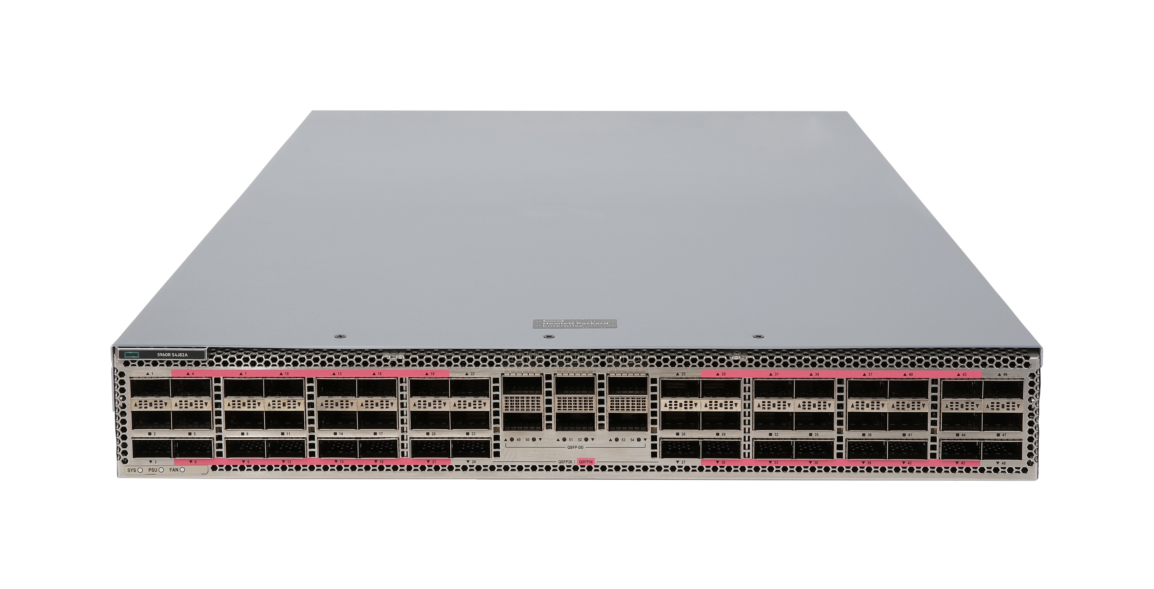 S4J82A - HPE Networking Comware 5960R 48P Port 100G QSFP28 +6 Port 400G QSFP-DD Data Center Switch