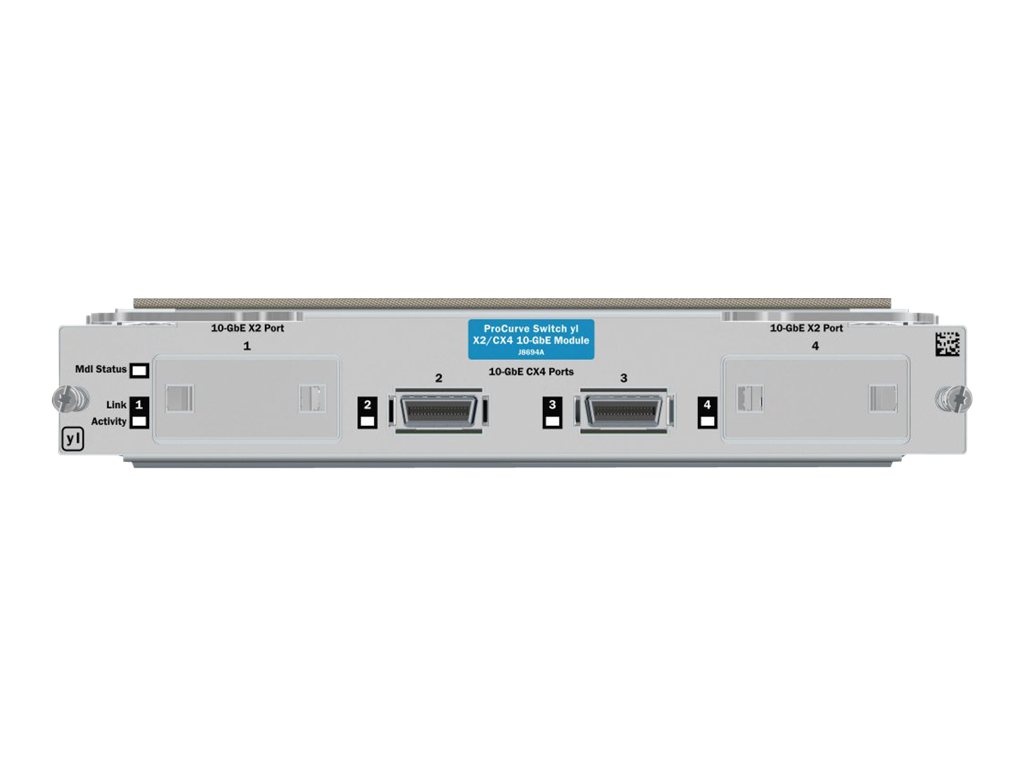 J8694A - HPE Switch yl 10-GbE 2P CX4 + 2P X2 Module - Módulo de expansión