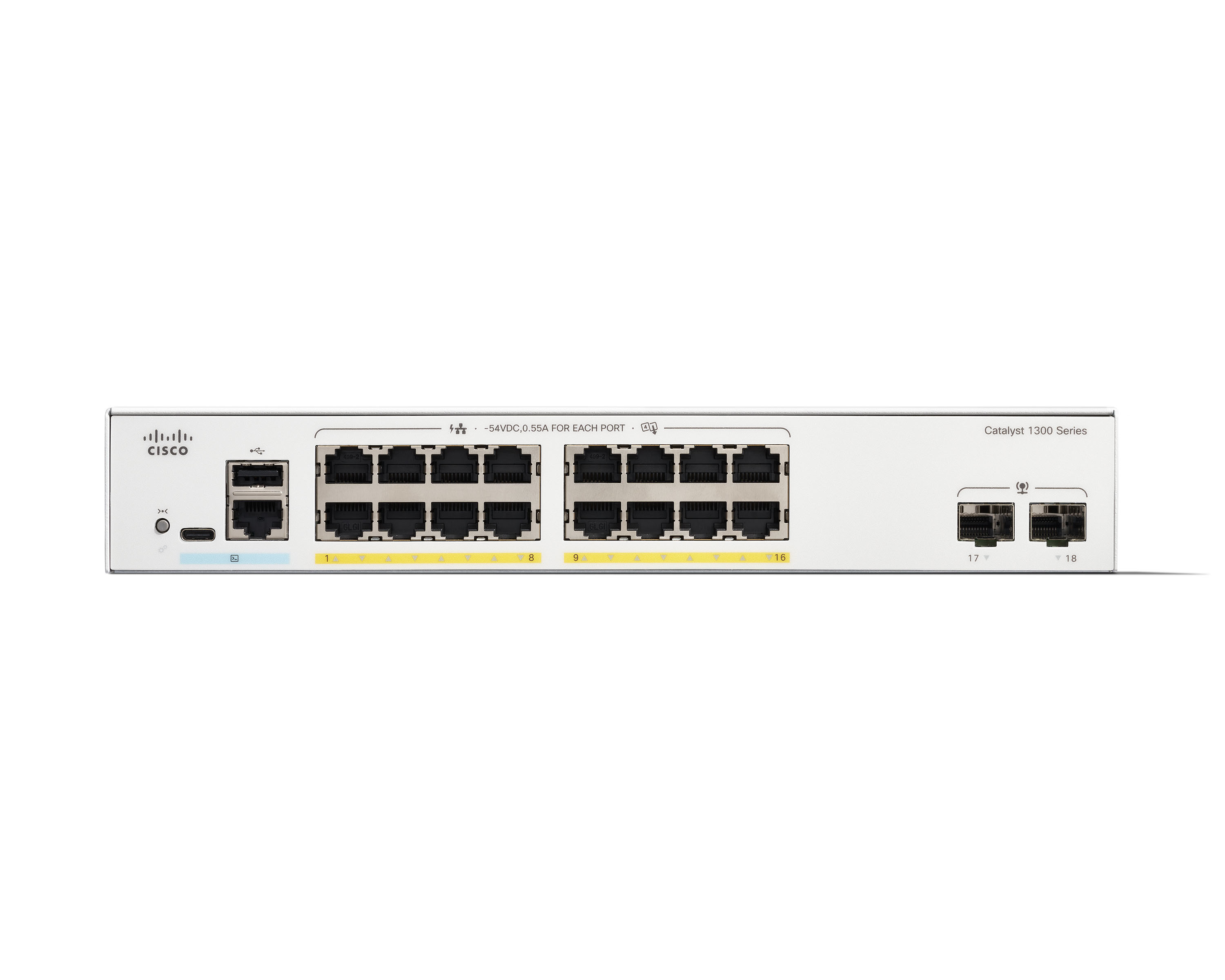 C1300-16FP-2G - Conmutador Cisco Catalyst 1300 - 16 puertos - Gestionado L3 - PoE+