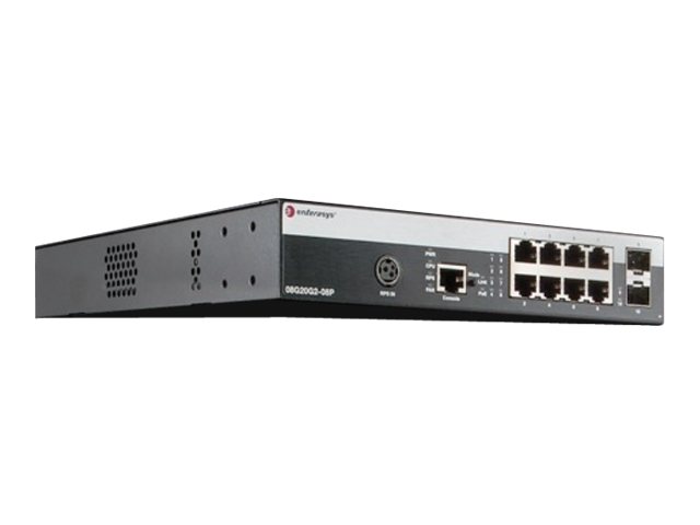 08G20G2-08P - Enterasys Extreme Networks 800-Series 08G20G2-08P - Switch - L2+ - managed - 8 x 10/100/1000 (PoE)