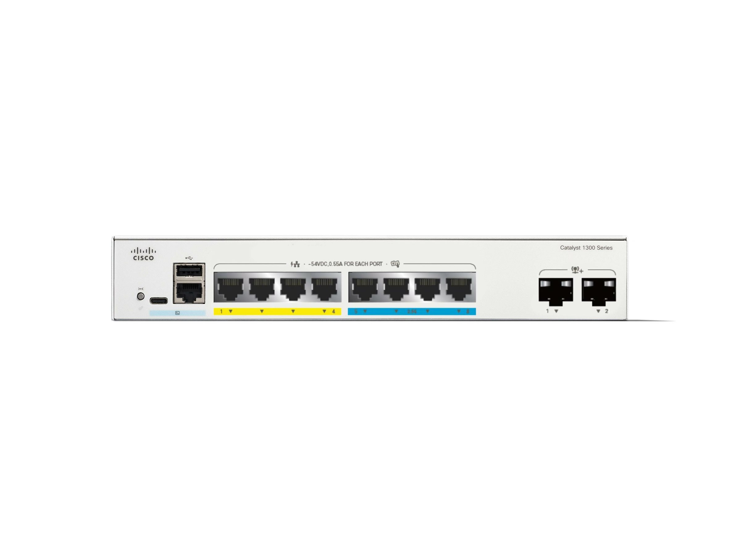 C1300-8MGP-2X - Conmutador Cisco Catalyst 1300 - 8 puertos - Gestionado L3