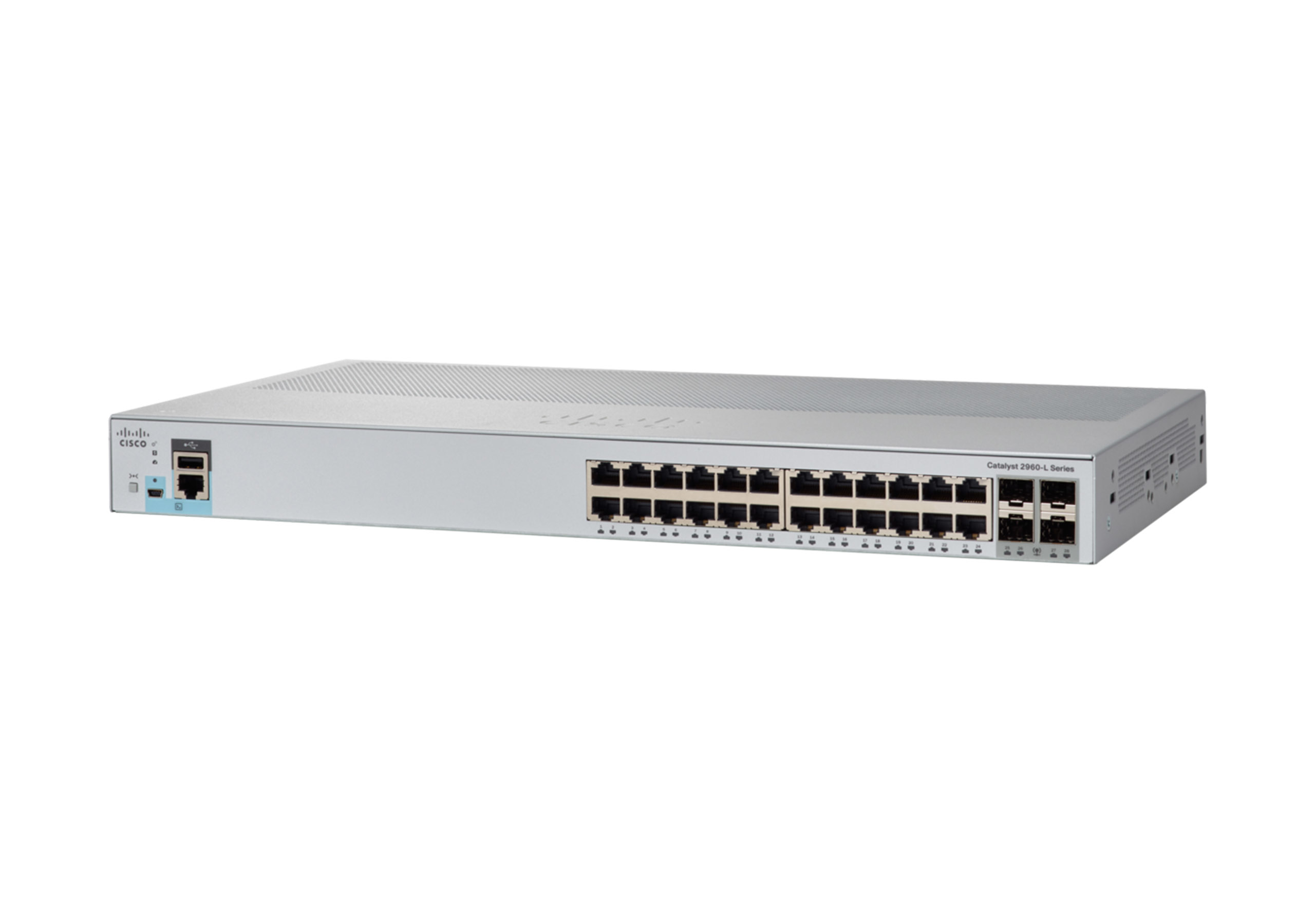WS-C2960L-24TS-LL - Cisco Catalyst Managed Switch, 24 x 10/100/1000 + 4 x Gigabit SFP