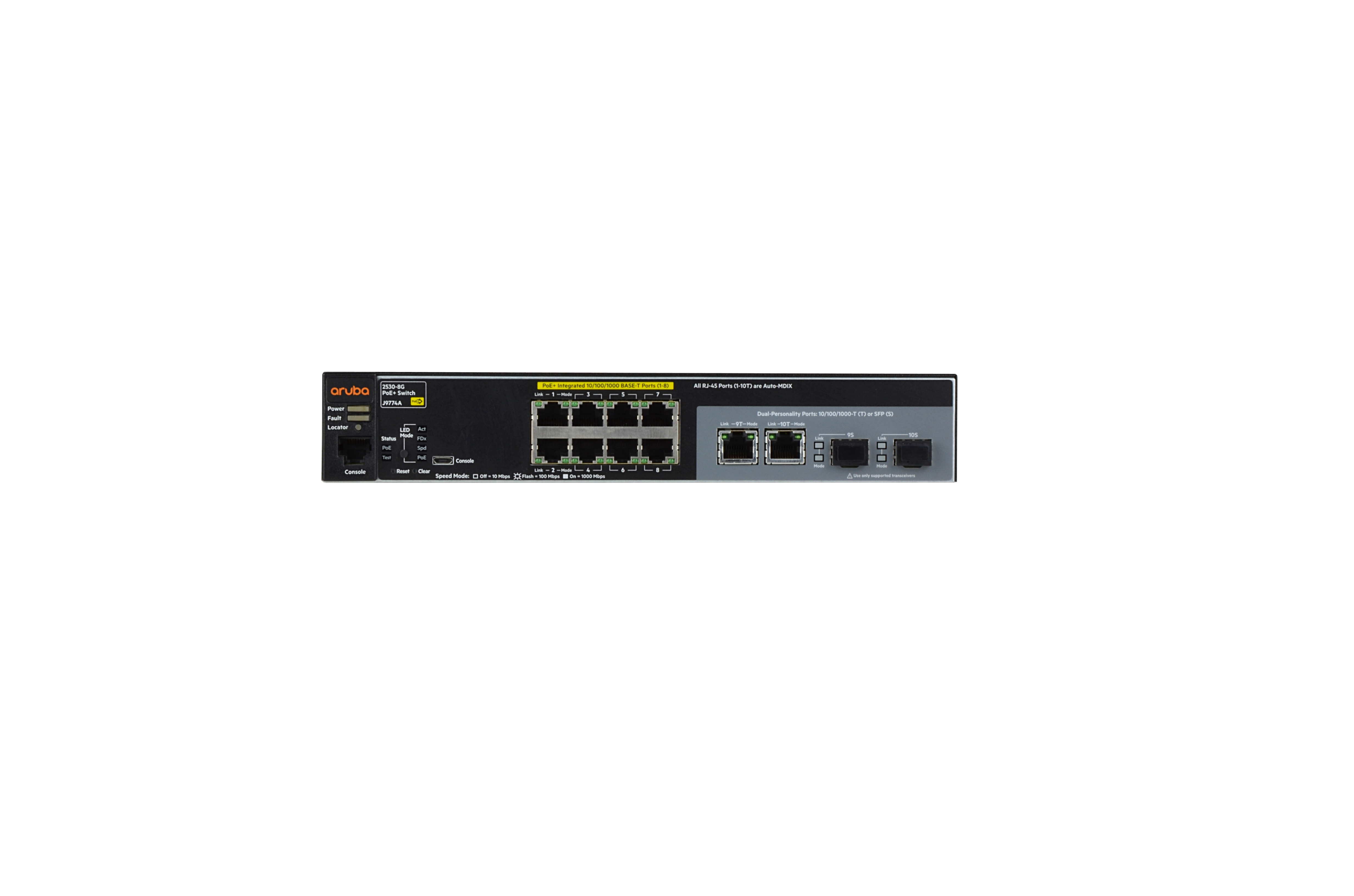 J9774A - Switch HPE Aruba 2530 - 8 puertos - Gestionado de capa 2 - PoE+
