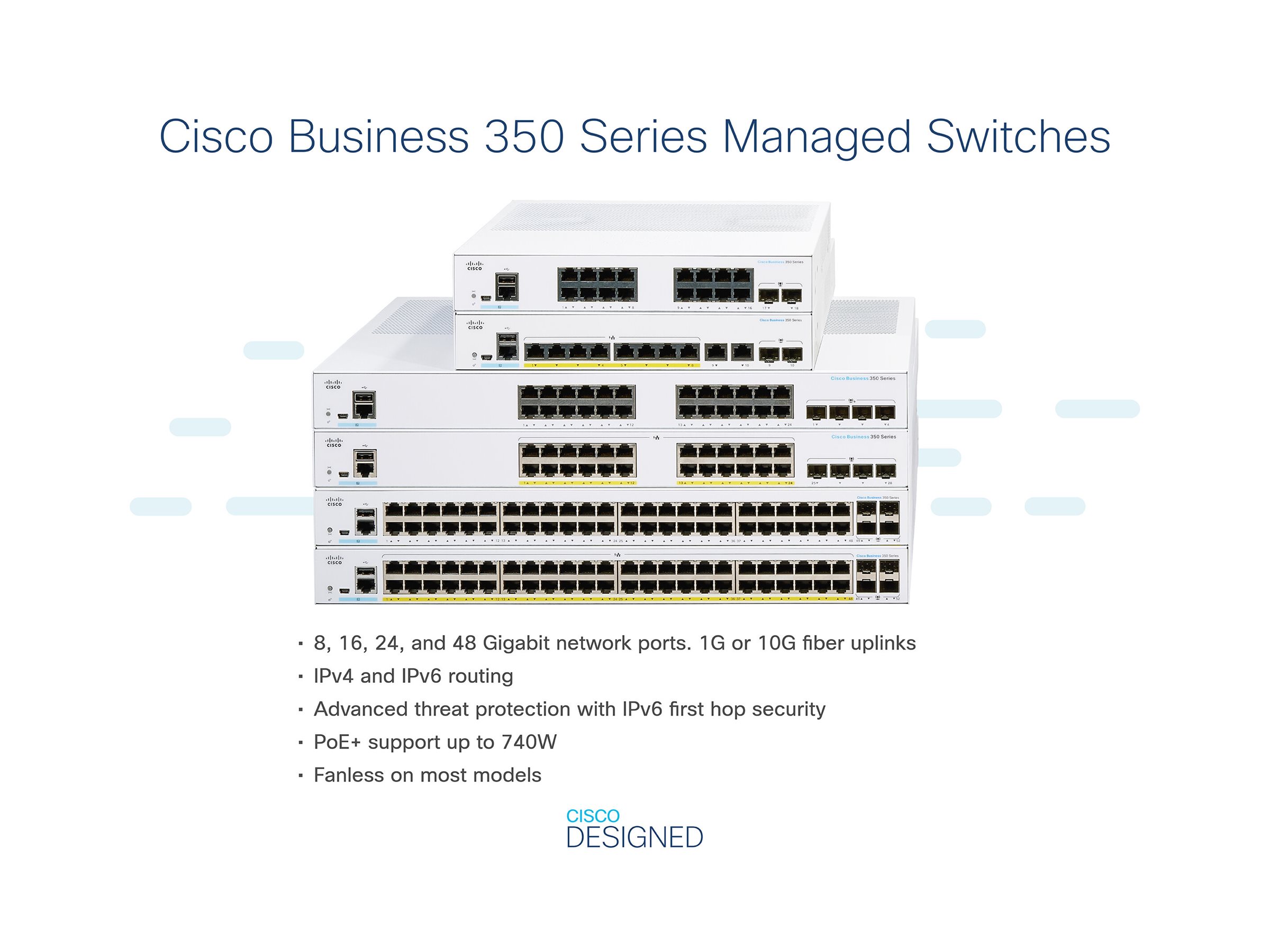 CBS350-48FP-4G-EU - Commutateur Cisco Business 350 - 48 ports - Géré L3 - PoE+