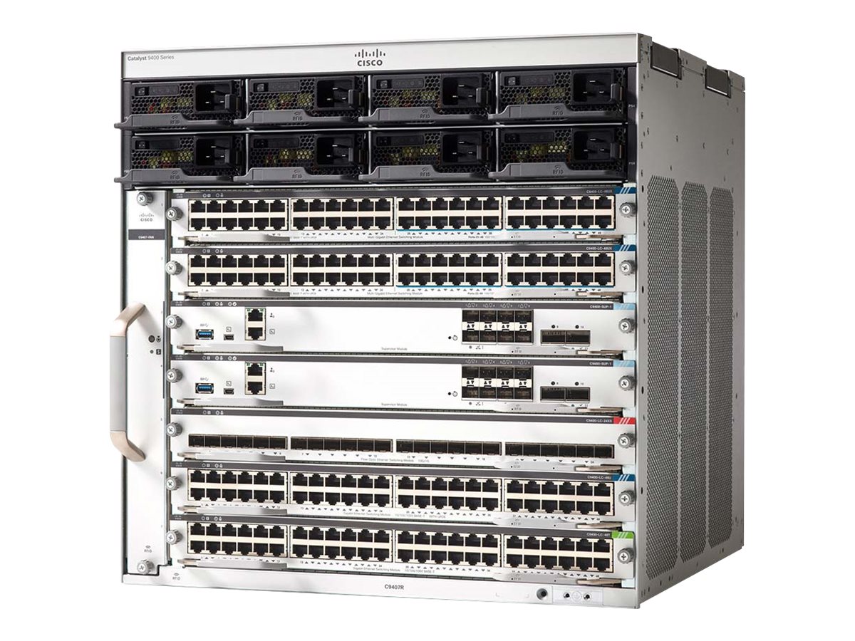 C9407R-96U-BNDL-E - Cisco Catalyst 9407R - Switch - 96 x 10/100/1000 (UPOE+)