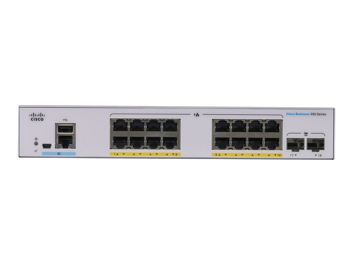 CBS350-16FP-2G-EU - Switch Cisco Business 350 - 16 porte - Gestito L3 - PoE+