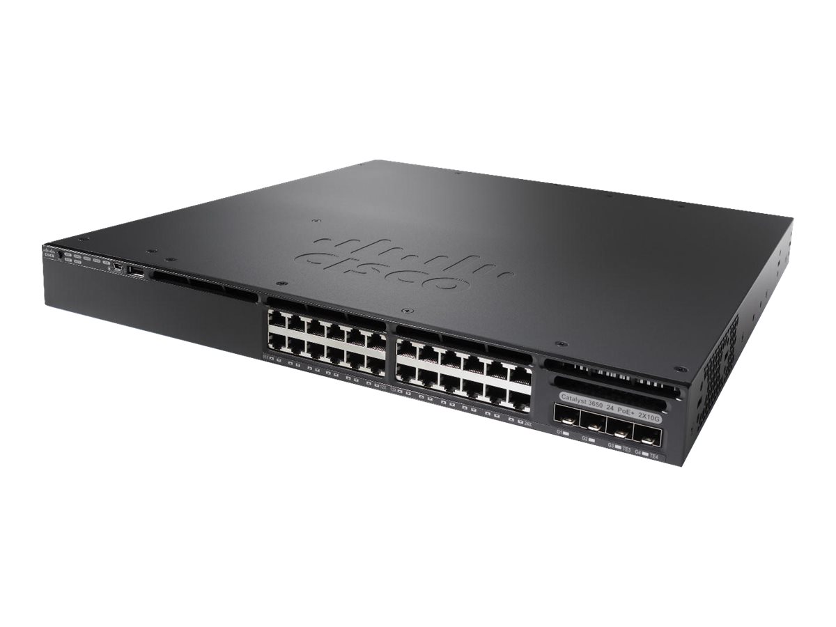 WS-C3650-24PD-E - Cisco Catalyst 3650 Switch, L3, 24x 10/100/1000 (PoE+)