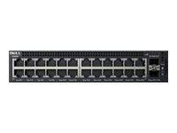 X1026P - Dell Networking X1026P - Switch - L2+ - managed - 24 x 10/100/1000 + 2 x Gigabit SFP - an Rack montable - PoE+ (369 W)