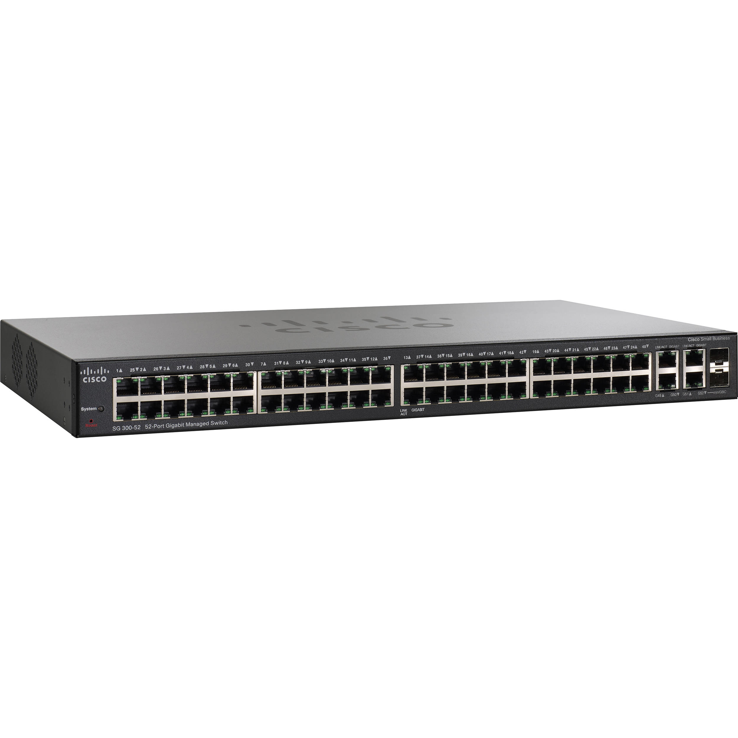 SG300-52P - Cisco SMB SG300-52 Switch, Managed, L2/L3, Gigabit Ethernet (10/100/1000), Rack-Einbau