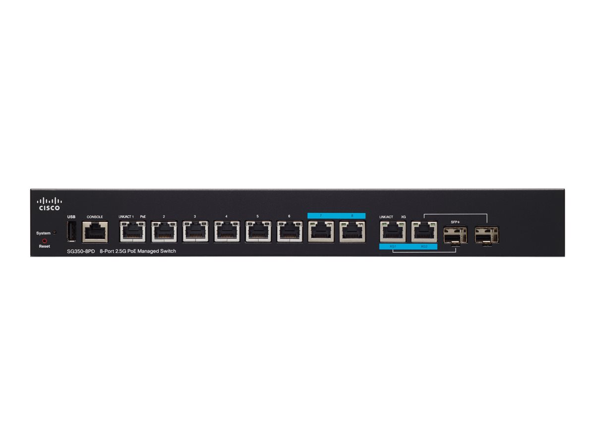 SG350-8PD-K9-EU - Commutateur Cisco Business 350 - 8 ports - Géré L3 - PoE+