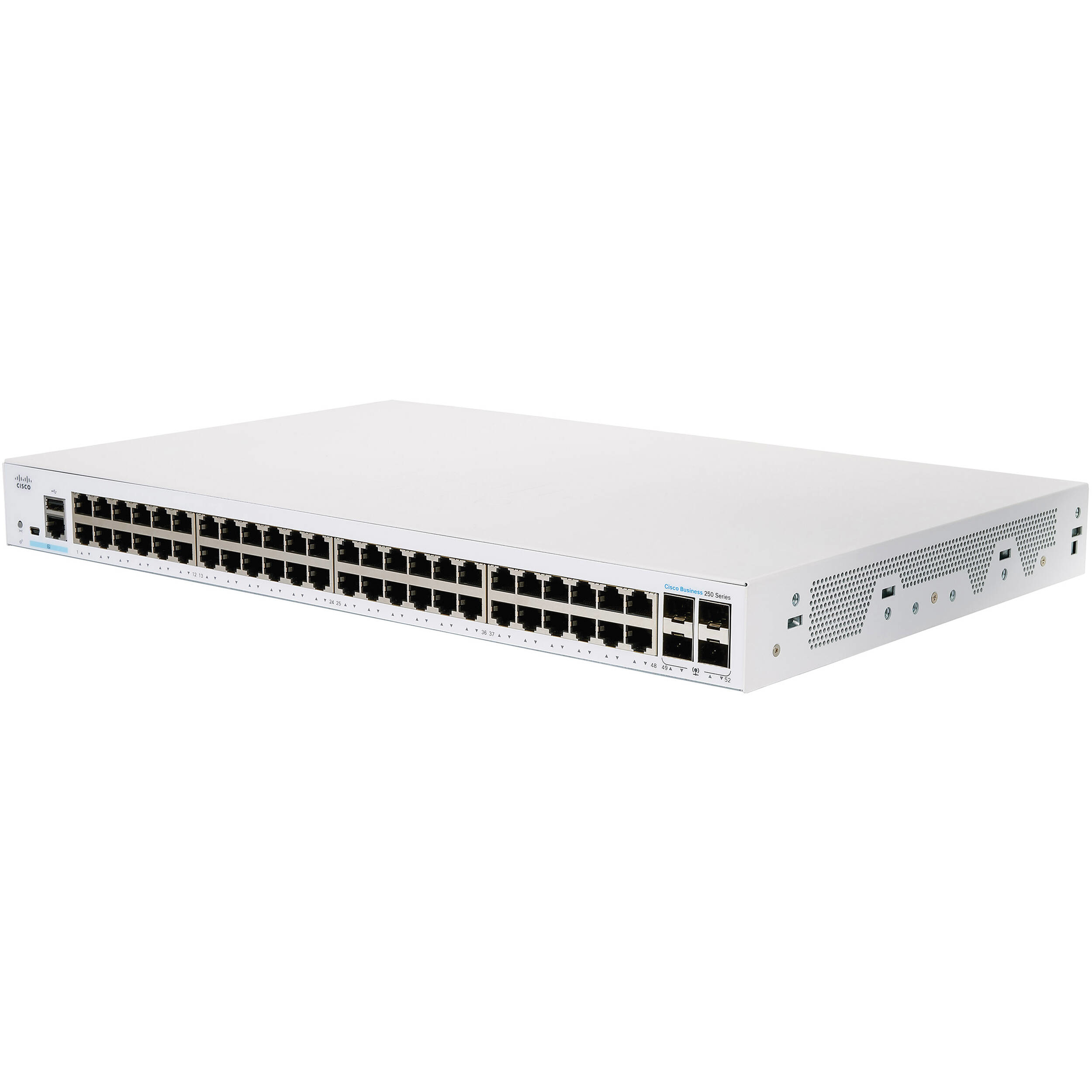 CBS250-48T-4G - Cisco CBS250, Managed, L3, Gigabit Ethernet (10/100/1000), Rack-Einbau, 1U
