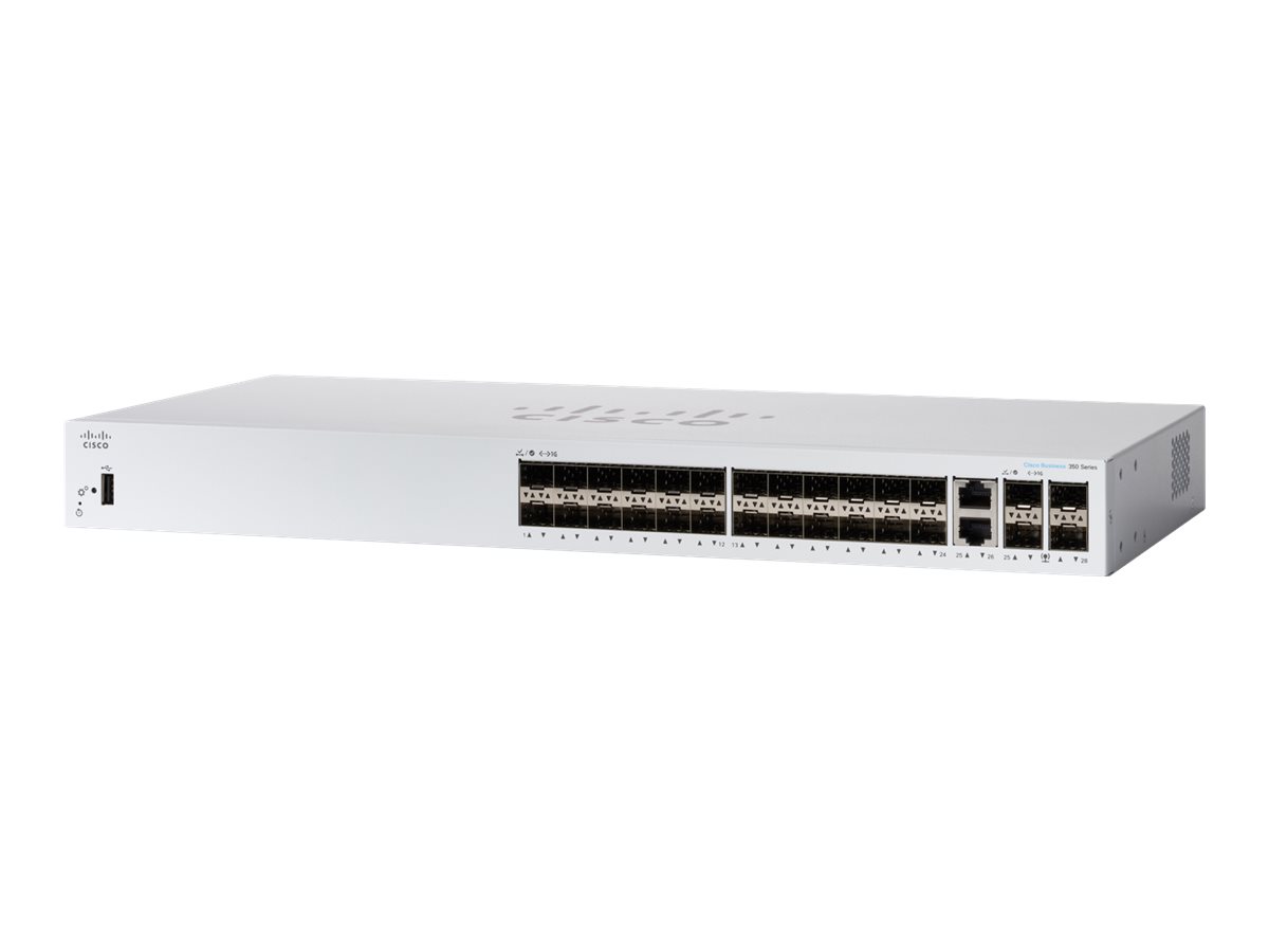 CBS350-24S-4G-EU - Cisco Business 350 Switch, L3 Managed, 24x Gigabit SFP + 2x Combo GE/SFP + 2x Gigabit SFP (Uplink)