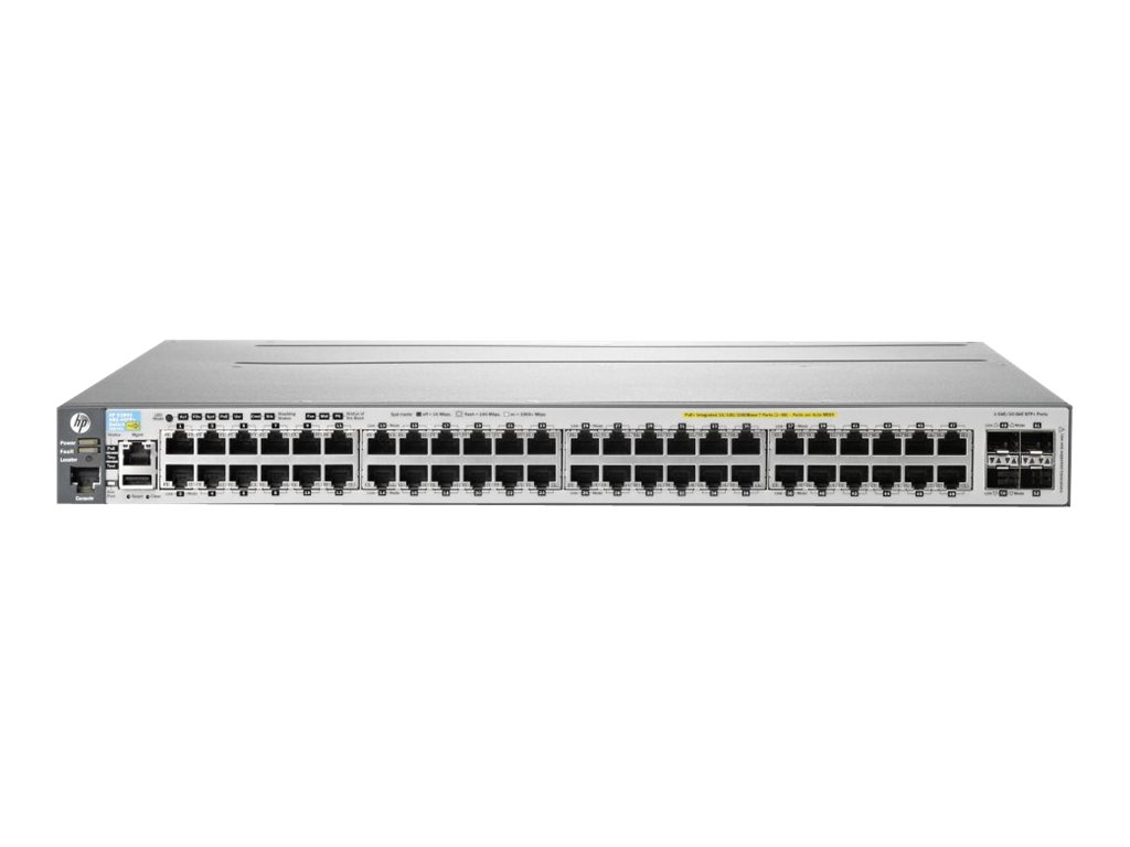 J9574A - HPE Aruba 3800-48G-PoE+-4SFP+ - Switch - L3 - managed - 48 x 10/100/1000 (PoE)