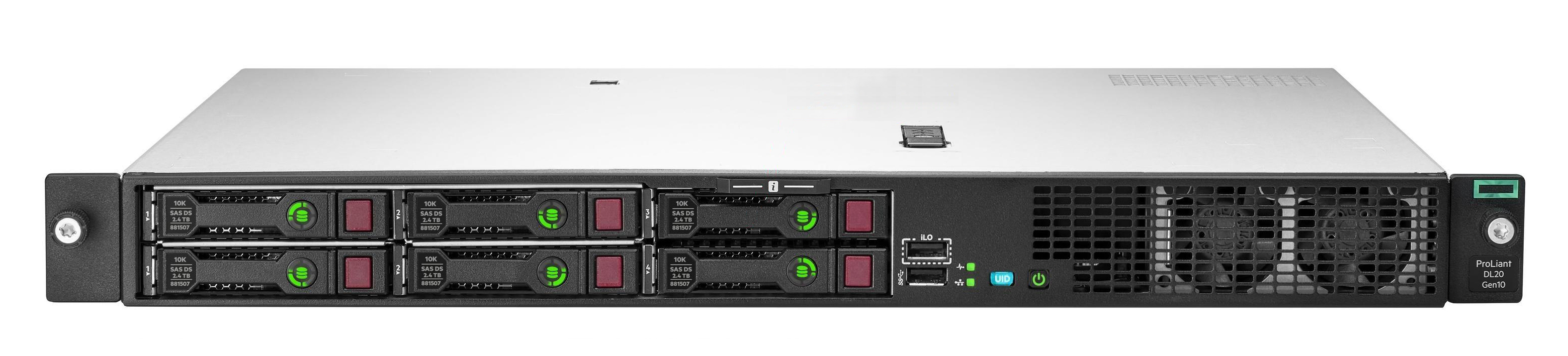 P17080-B21 - HPE ProLiant DL20 Gen10 Performance - Server - Rack-Montage - 1U - 1-Weg - 1 x Xeon E-2224 / 3.4 GHz - RAM 16 GB - SATA - Hot-Swap 6.4 cm (2.5")