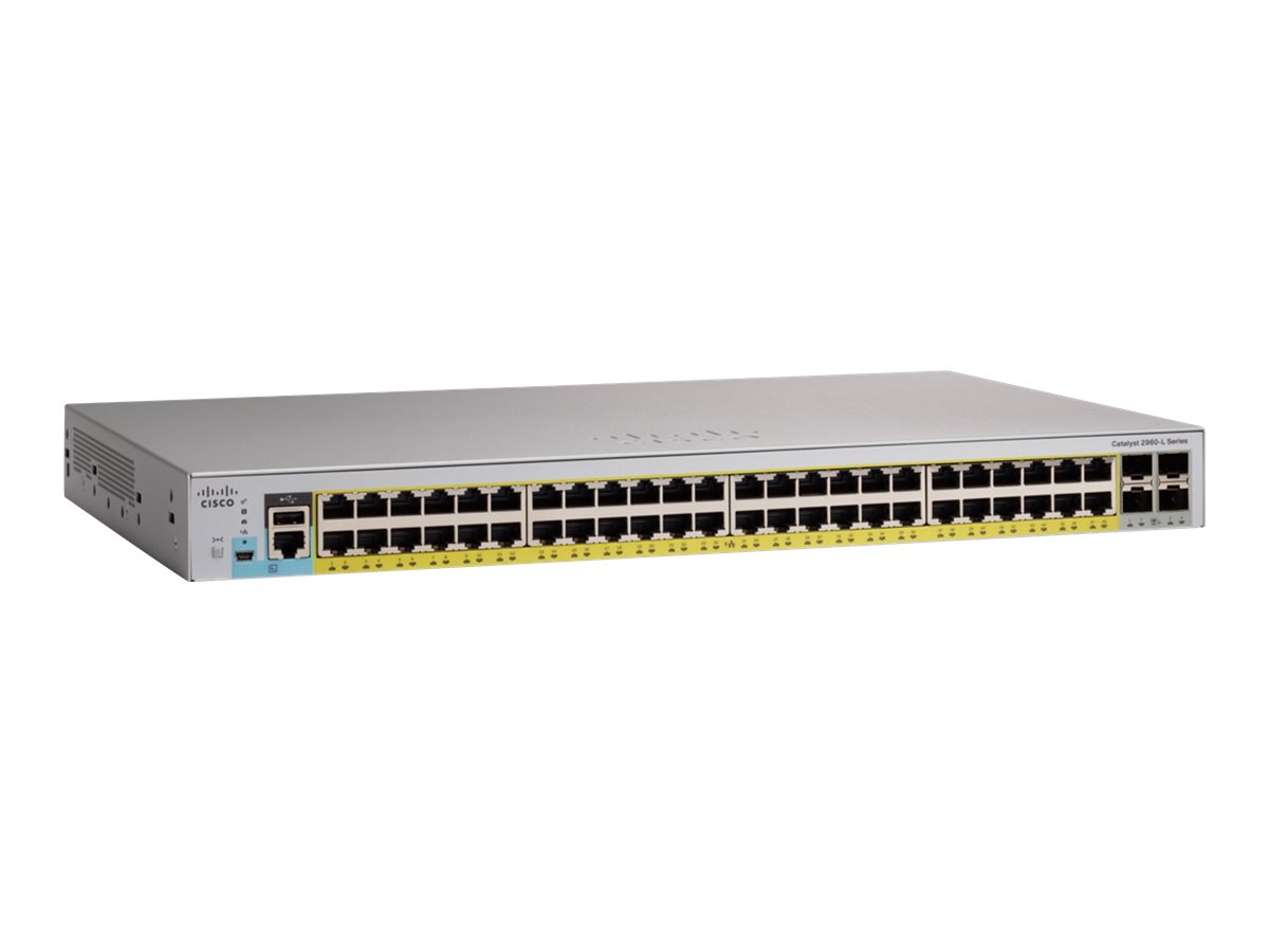 WS-C2960L-SM-48PQ - Conmutador Cisco Catalyst 2960L - 48 puertos - Gestionado L3 - PoE+